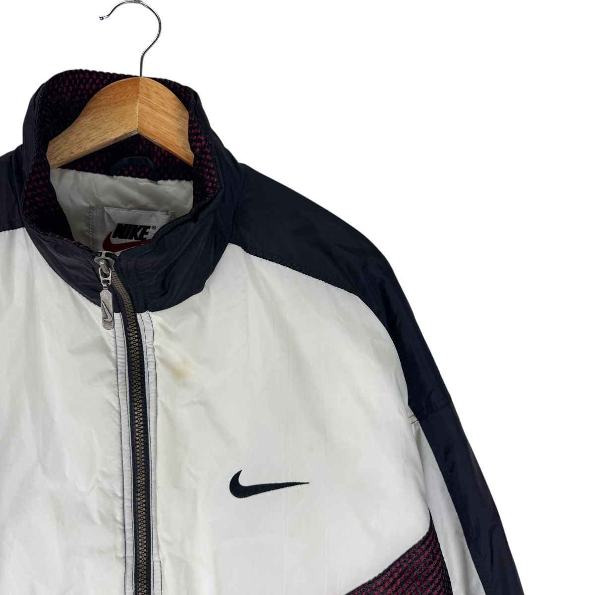 Nike 🌟VINTAGE 90s NIKE SWOOSH WINDBREAKER JACKET Size US L / EU 52-54 / 3 - 4 Thumbnail