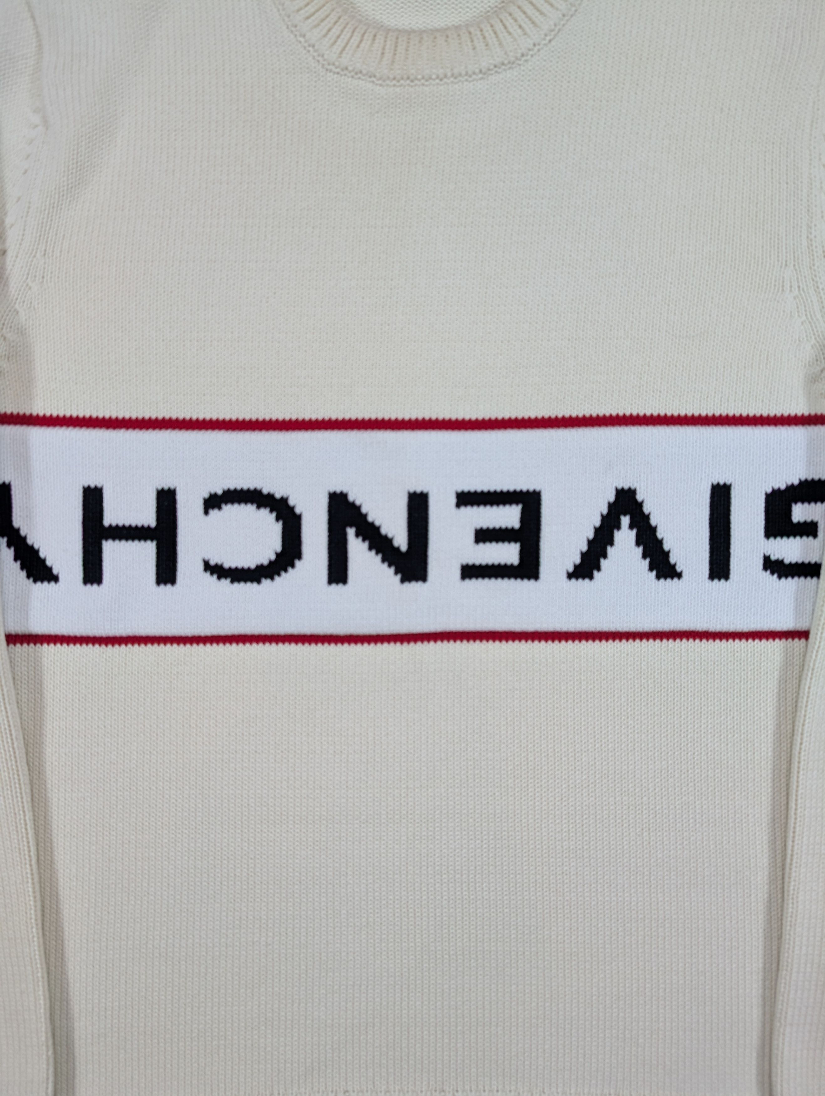 Givenchy Givenchy Upside Down Reverse Off White Logo Knit Sweater Size US S / EU 44-46 / 1 - 3 Thumbnail