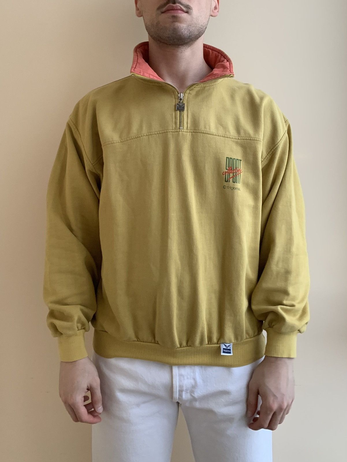 Vintage Trigema Sport Collection Half Zip Pullover Sweatshirt 70-80s Size US L / EU 52-54 / 3 - 3 Thumbnail