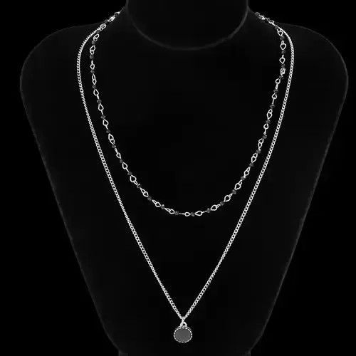 Other Sword Silver Double Chain Necklace Size ONE SIZE - 2 Thumbnail
