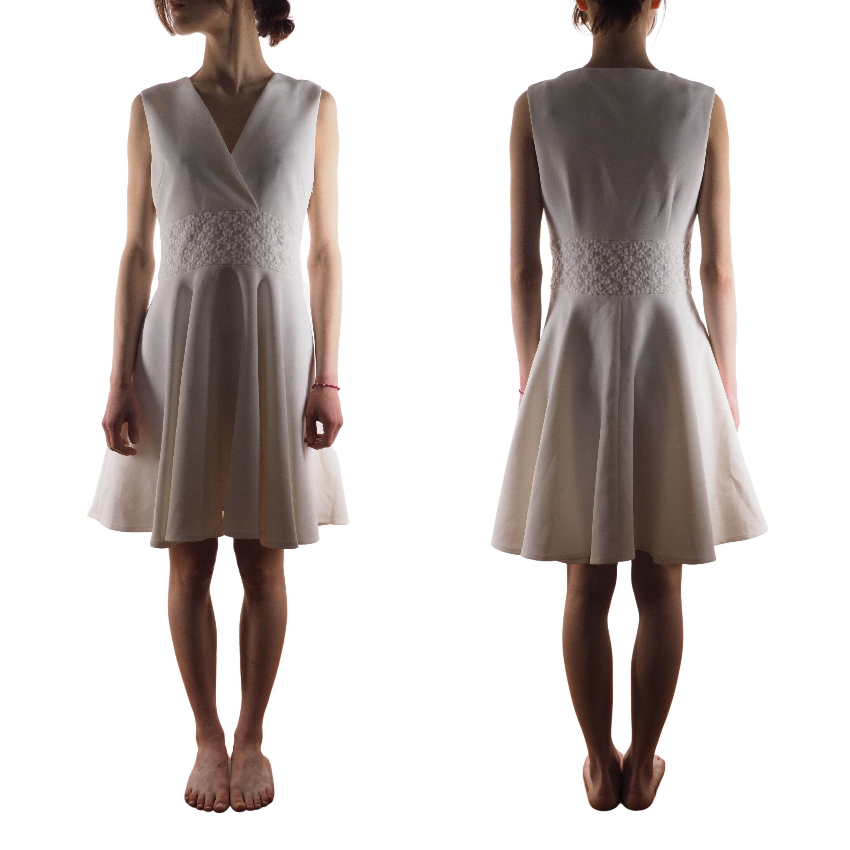 Maje Maje Women's Racine Ecu Lace Ivory White Dress Size S / US 4 / IT 40 - 1 Thumbnail