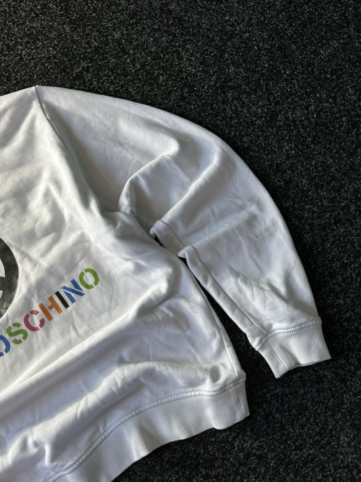 Moschino × Vintage 🚨Vintage Moschino BIG LOGO WHITE Luxury Sweatshirt BY SINV Size US M / EU 48-50 / 2 - 3 Thumbnail