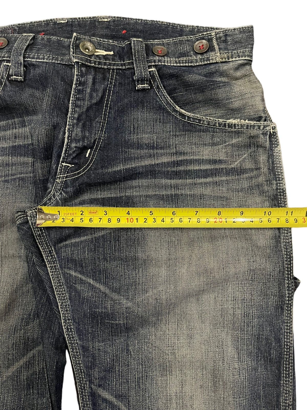 Edwin Vintage Edwin 503 Blue Trip Faded Wash Buckle Carpenter Size US 32 / EU 48 - 12 Thumbnail
