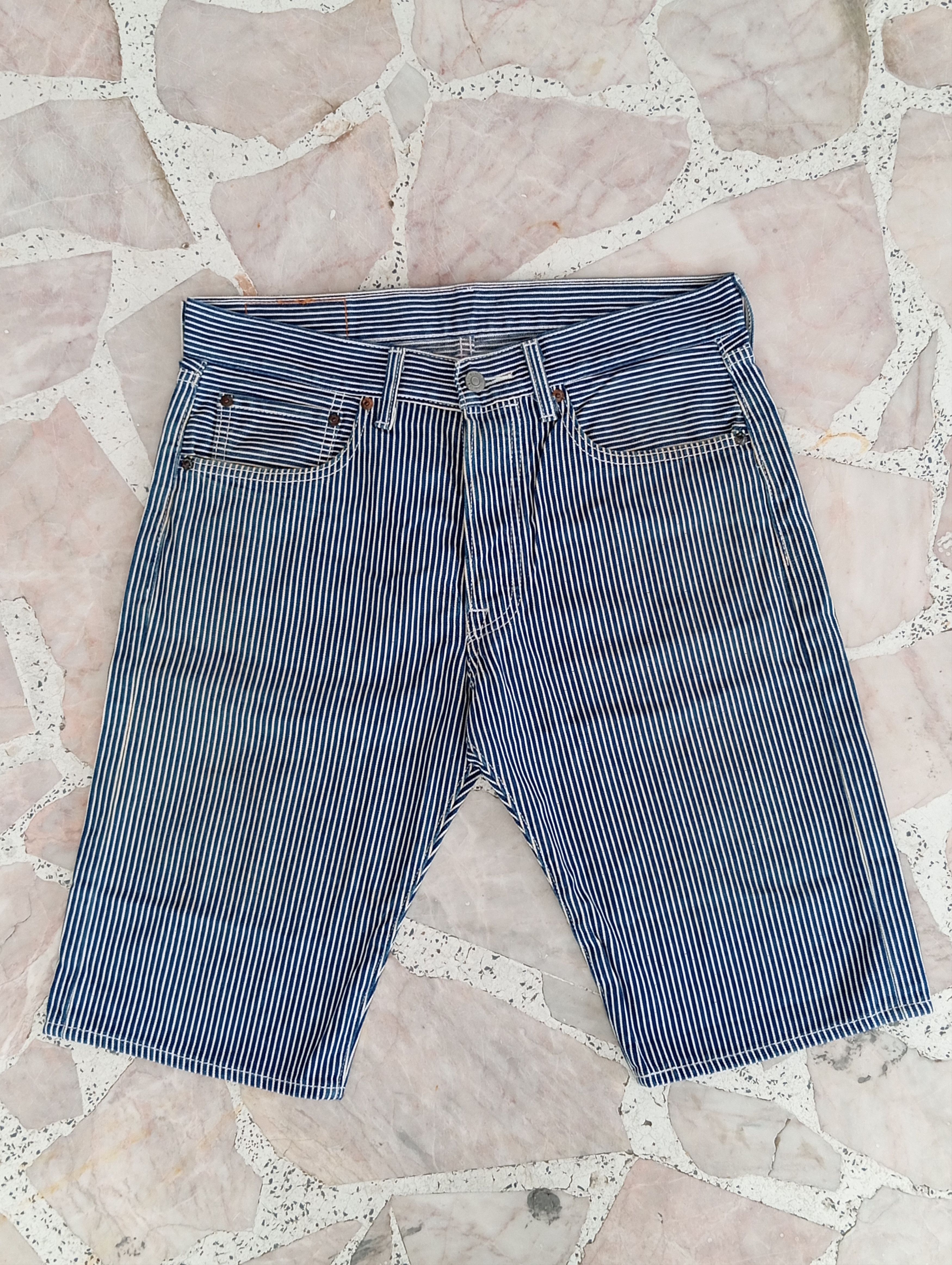Levi's × Vintage Levis Stripe Short Denim Size US 33 - 1 Thumbnail