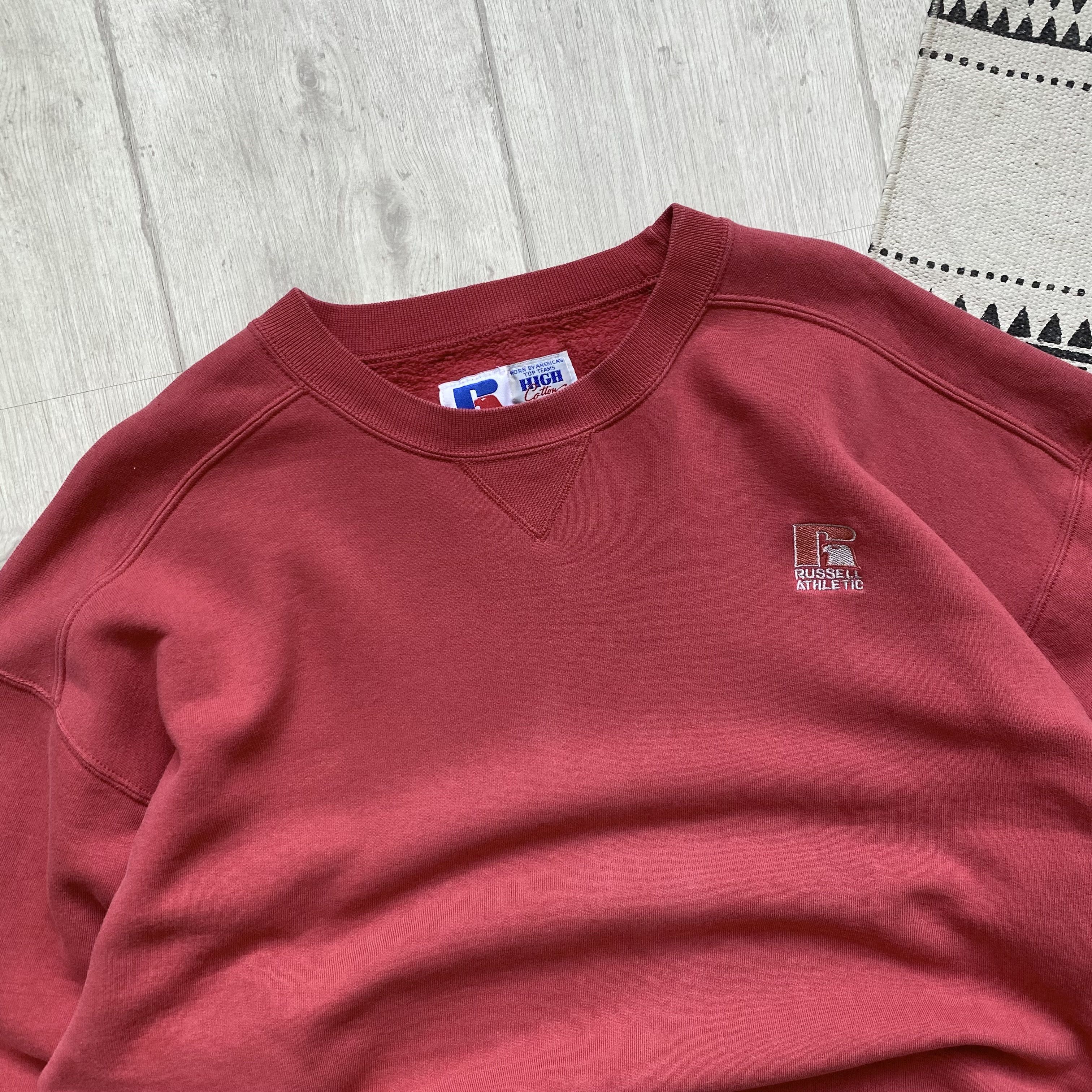 Russell Athletic Vintage 90s Russell Athletic Boxy Sweatshirt cropped Size US L / EU 52-54 / 3 - 2 Thumbnail