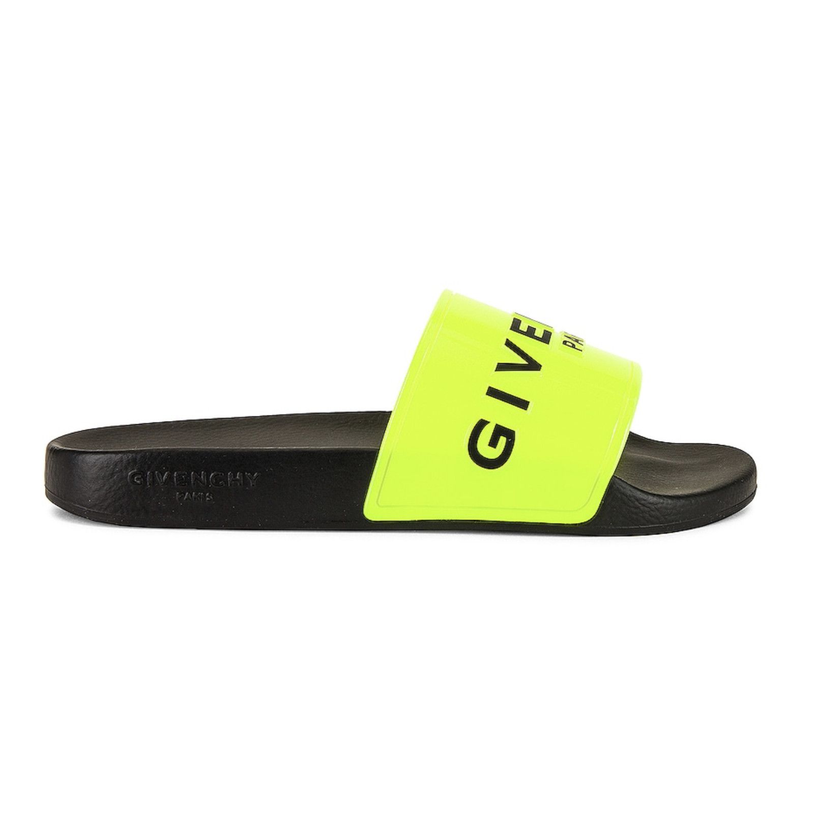Givenchy Pool Slide Fluo Yellow Black PVC Rubber Sandal 11