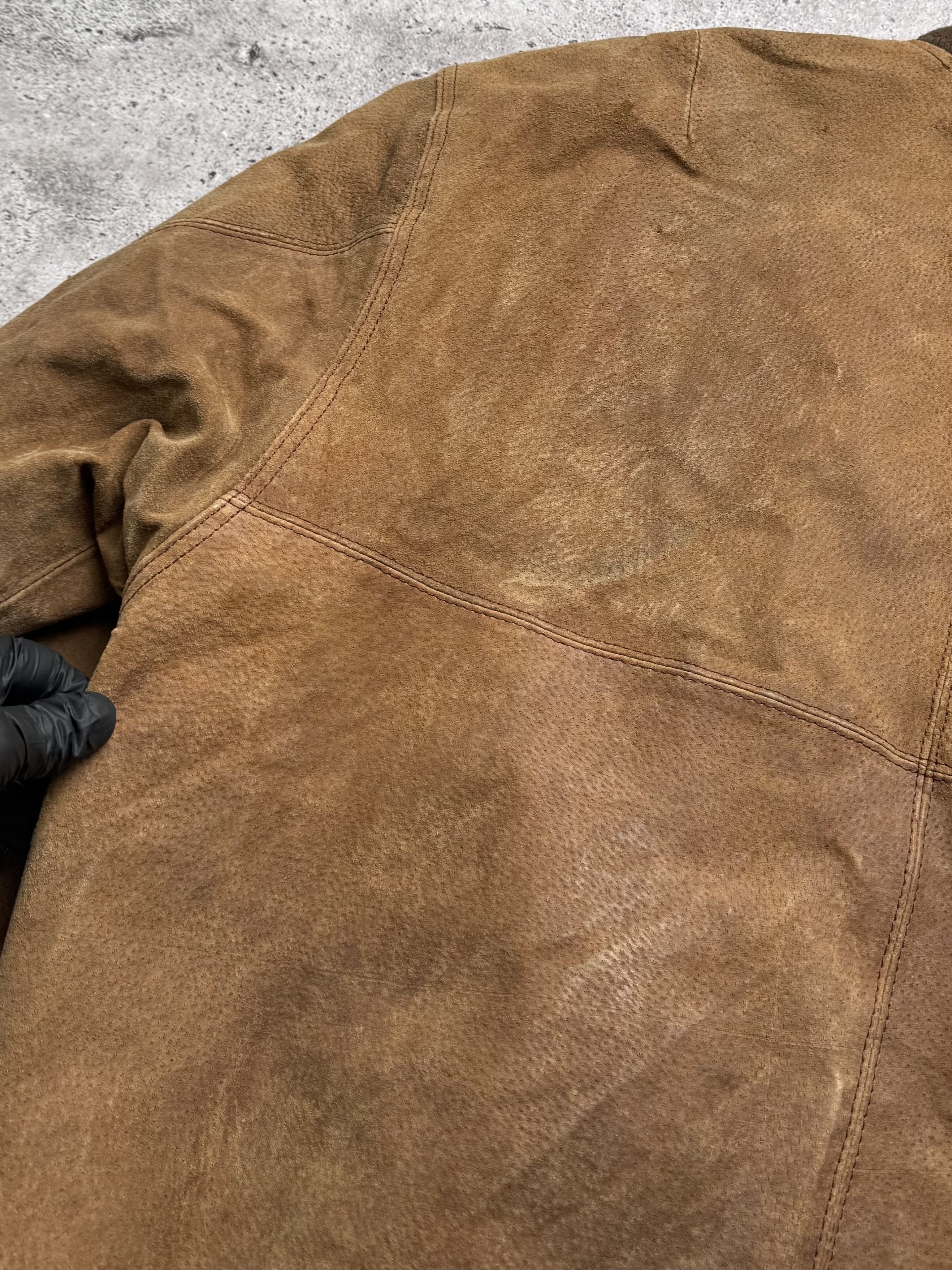 Vintage Vintage Faded Leather Bomber Jacket C2(V482) Size US XL / EU 56 / 4 - 15 Thumbnail