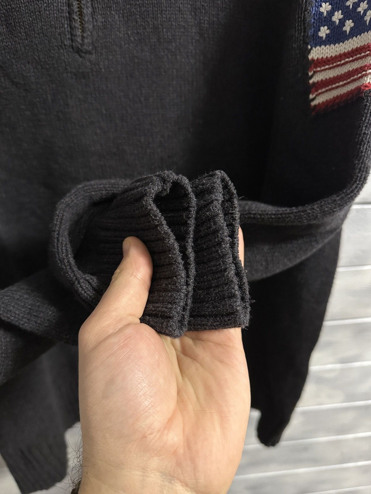 Gant Rare Vintage Knitted Zip Sweater Gant American Flag USA Size US L / EU 52-54 / 3 - 4 Thumbnail
