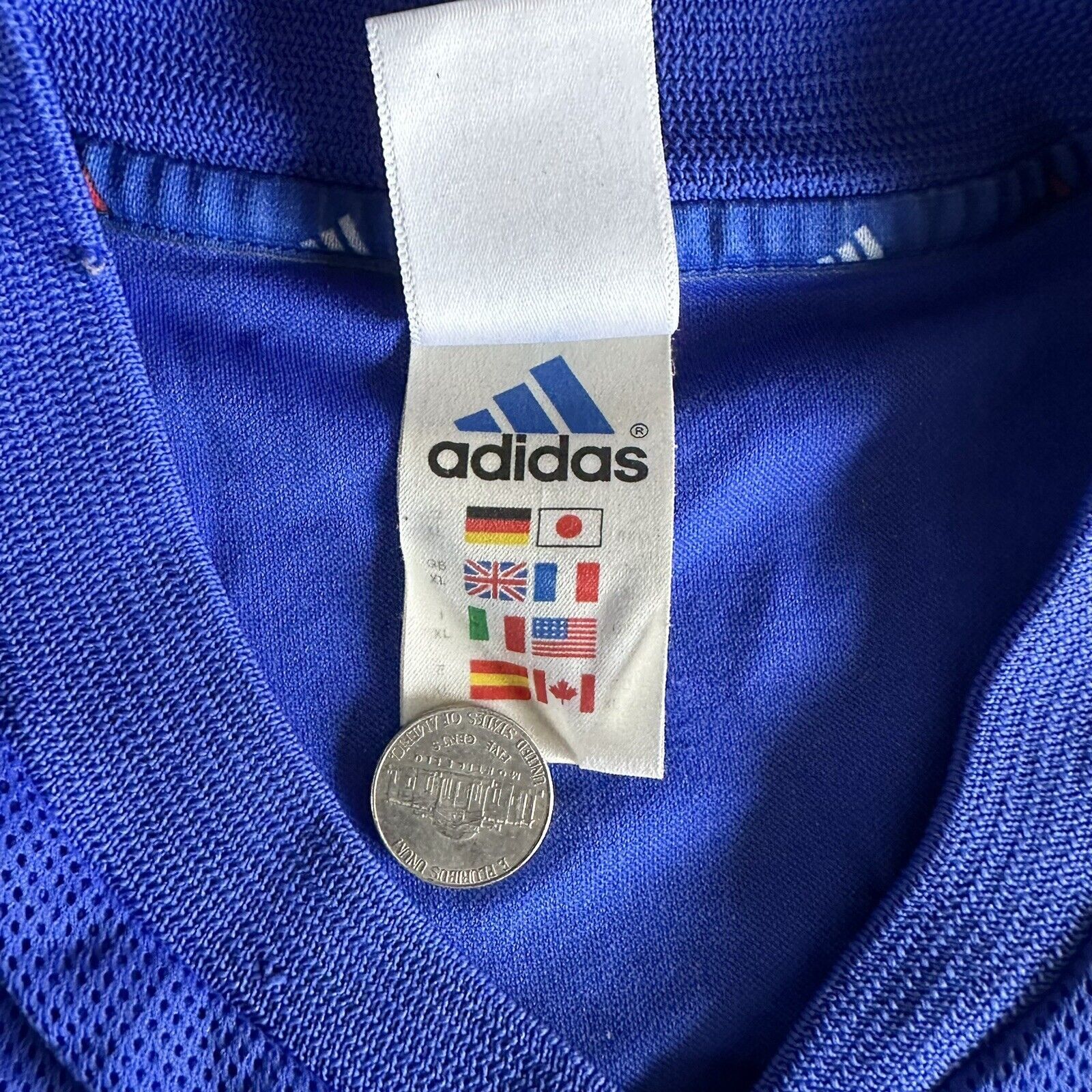 Adidas Vintage Adidas France National Team Soccer Jersey FIFA Size US XL / EU 56 / 4 - 4 Thumbnail