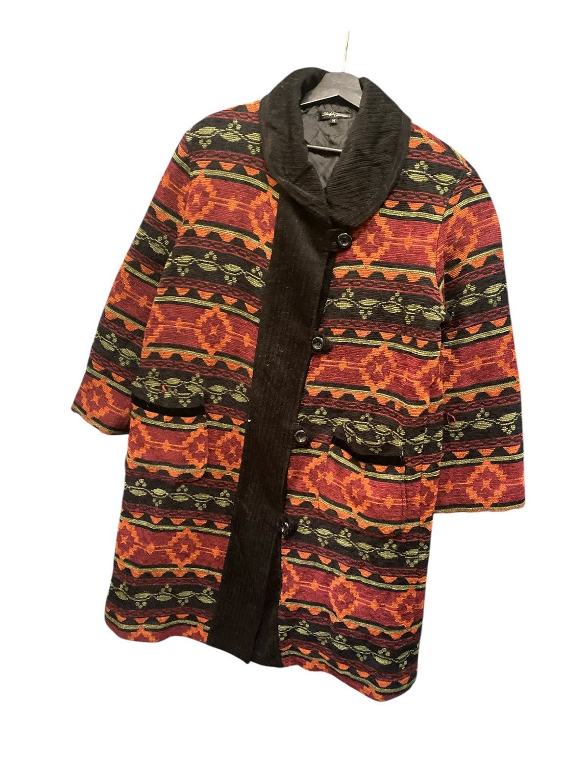 Vintage VINTAGE NAVAJO MOTIVE LONG COAT Size M / US 6-8 / IT 42-44 - 2 Thumbnail