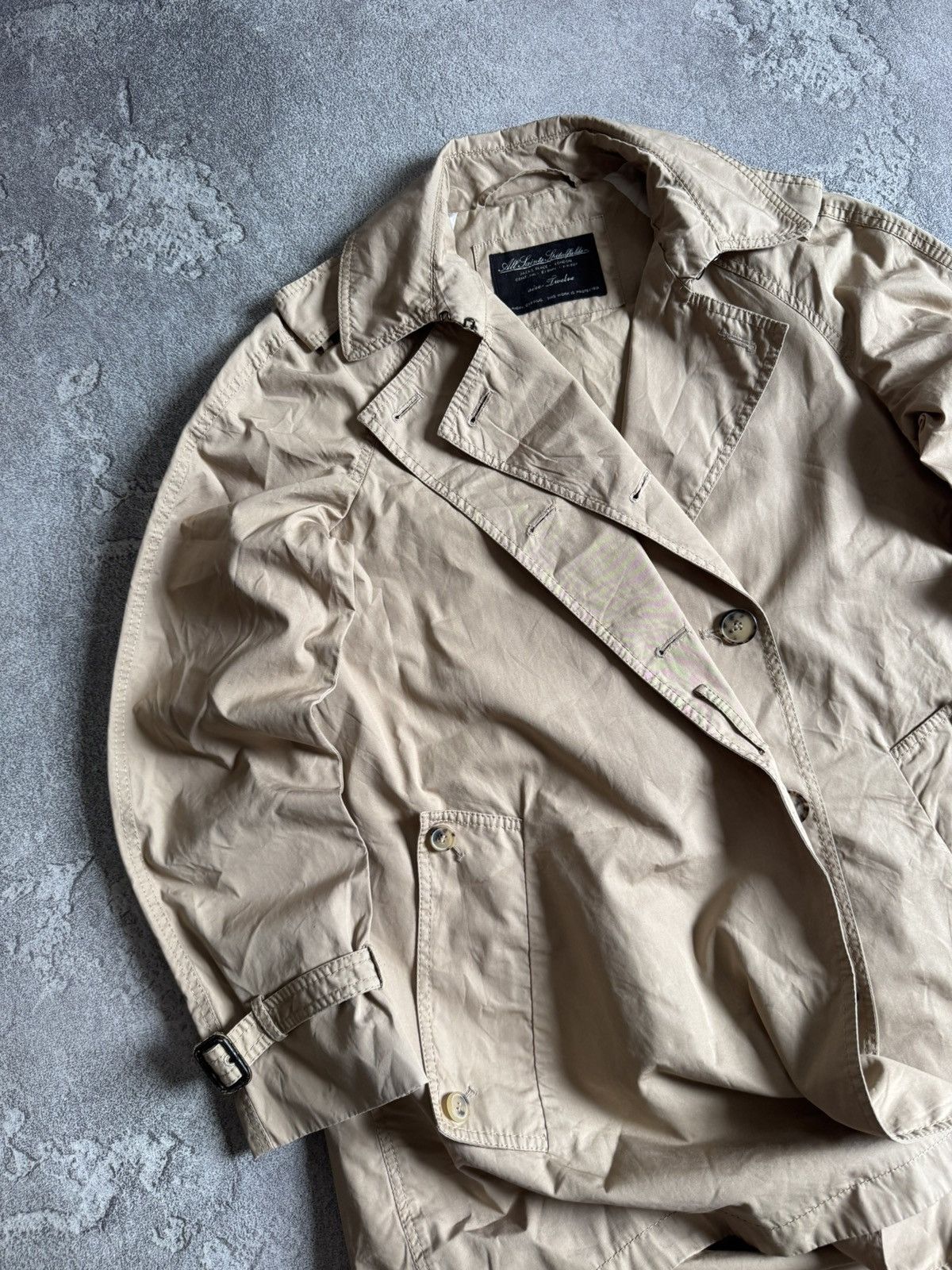 Allsaints AllSaints 12size Hanover Trench coat jacket old money 00s Size XL / US 12-14 / IT 48-50 - 2 Thumbnail