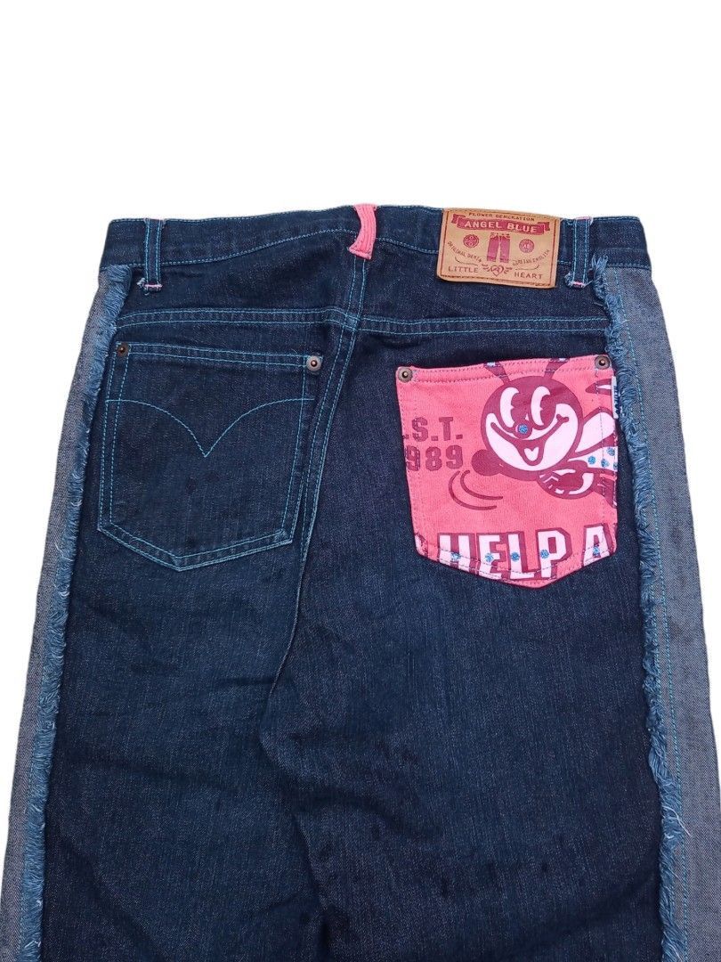 Angel Blue × Japanese Brand Angel Blue Little Heart Flare Jeans Size 29" - 6 Thumbnail