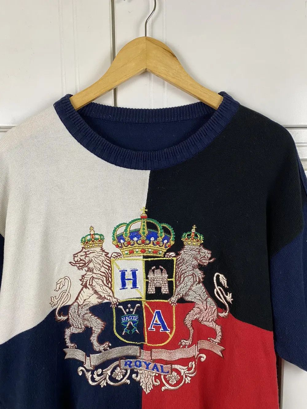Japanese Brand × Vintage Vintage Knitwear Big Logo Size US L / EU 52-54 / 3 - 3 Thumbnail