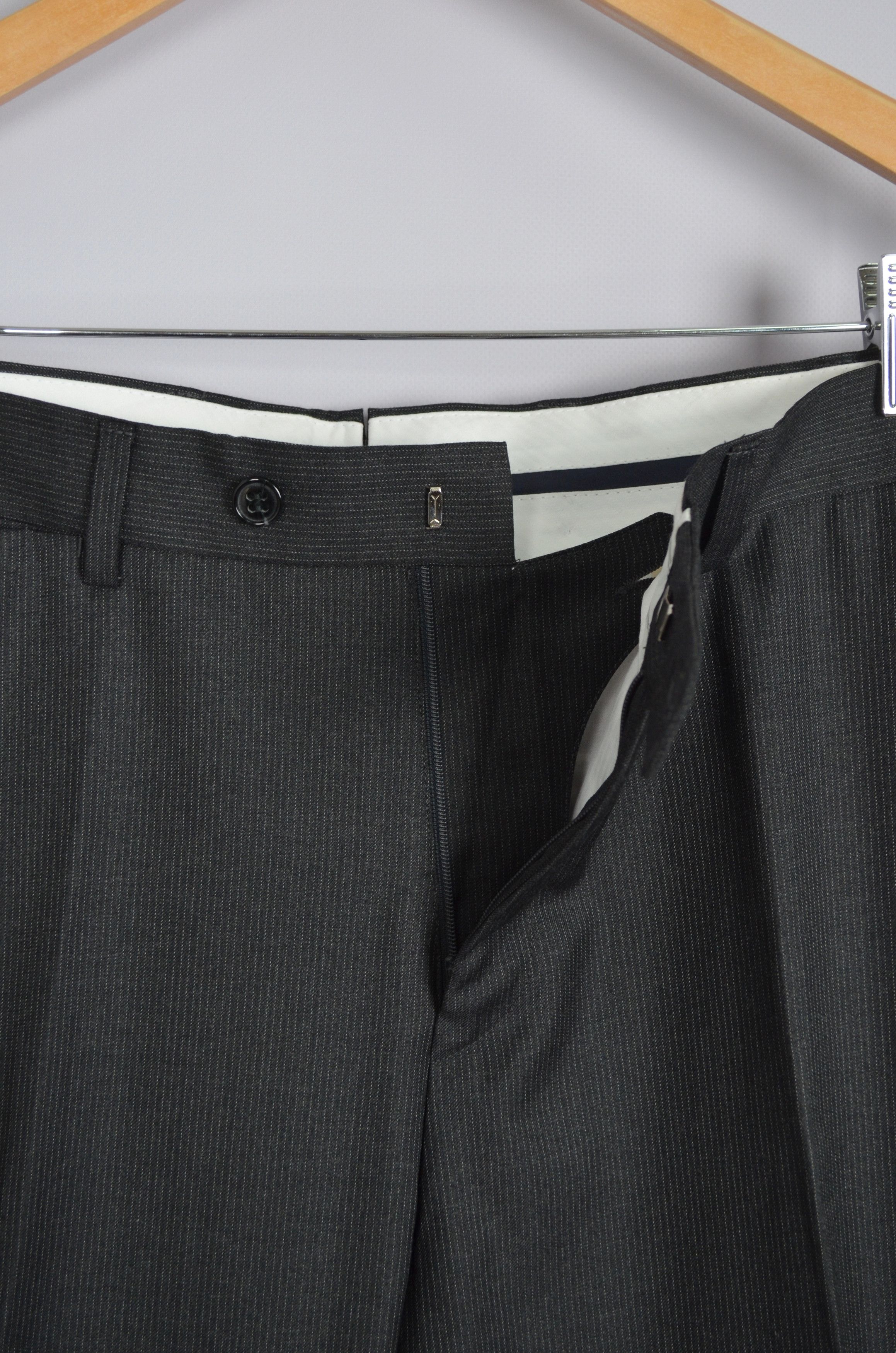Designer × Suitsupply Suitsupply Brescia Striped Grey Pants Trousers Size 52\US36 Size US 36 / EU 52 - 5 Thumbnail
