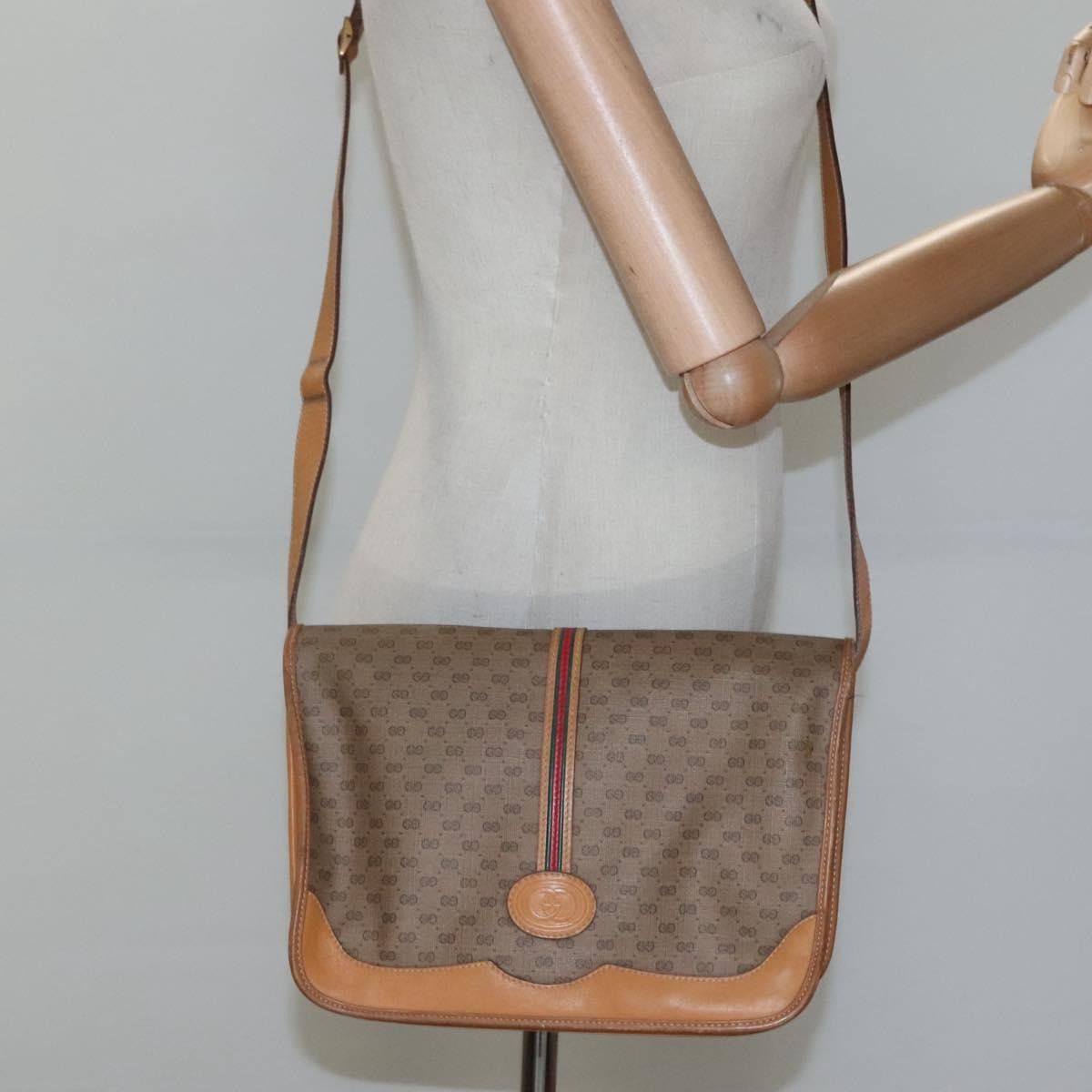 Gucci GUCCI Micro GG Supreme Web Sherry Line Shoulder Bag Pvc Size ONE SIZE - 21 Thumbnail