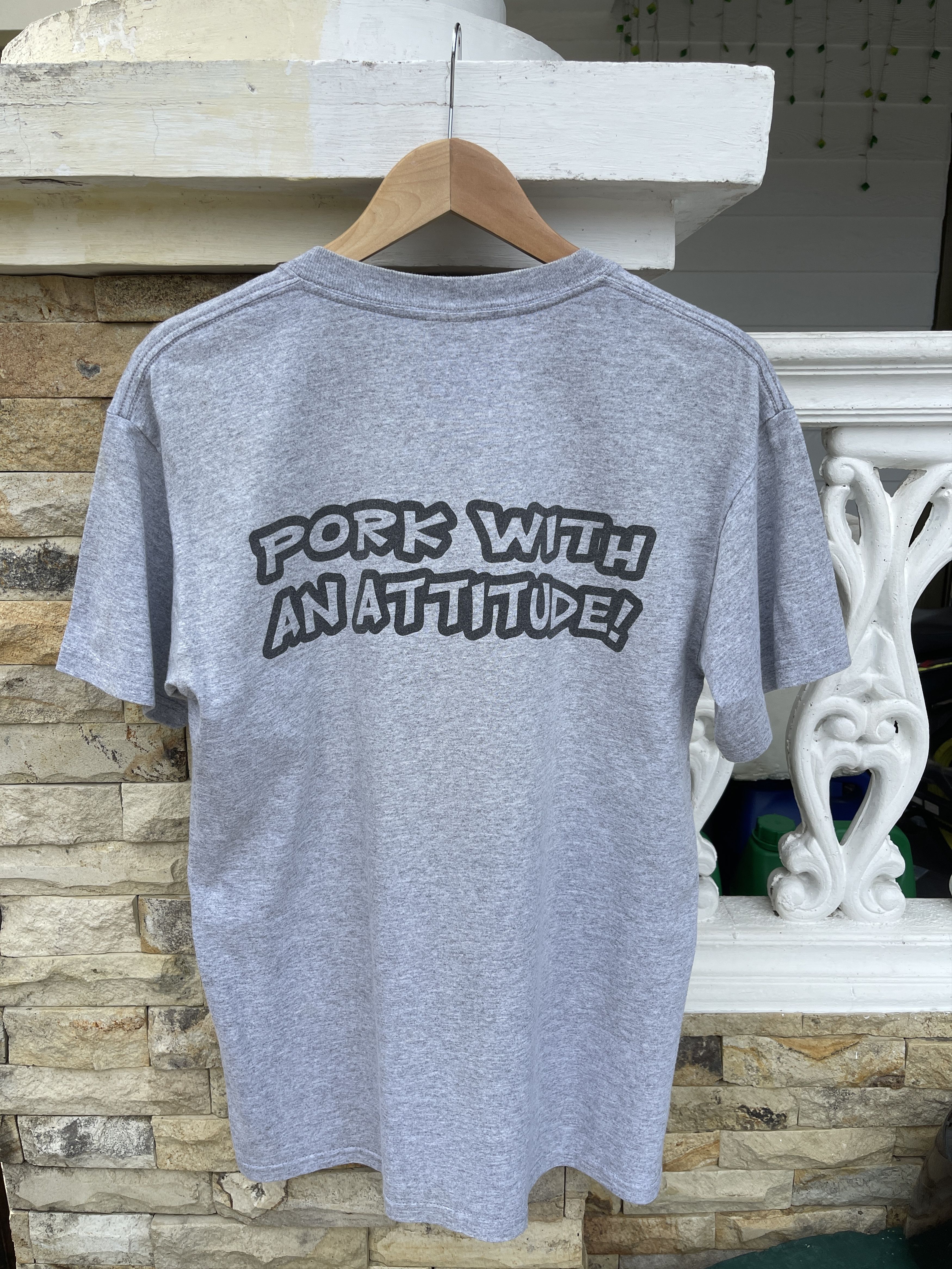 Vintage Last Drop🔥Rare🔥Vtg Humor PIG Pork With An Attitude T-Shirt Size US M / EU 48-50 / 2 - 4 Thumbnail