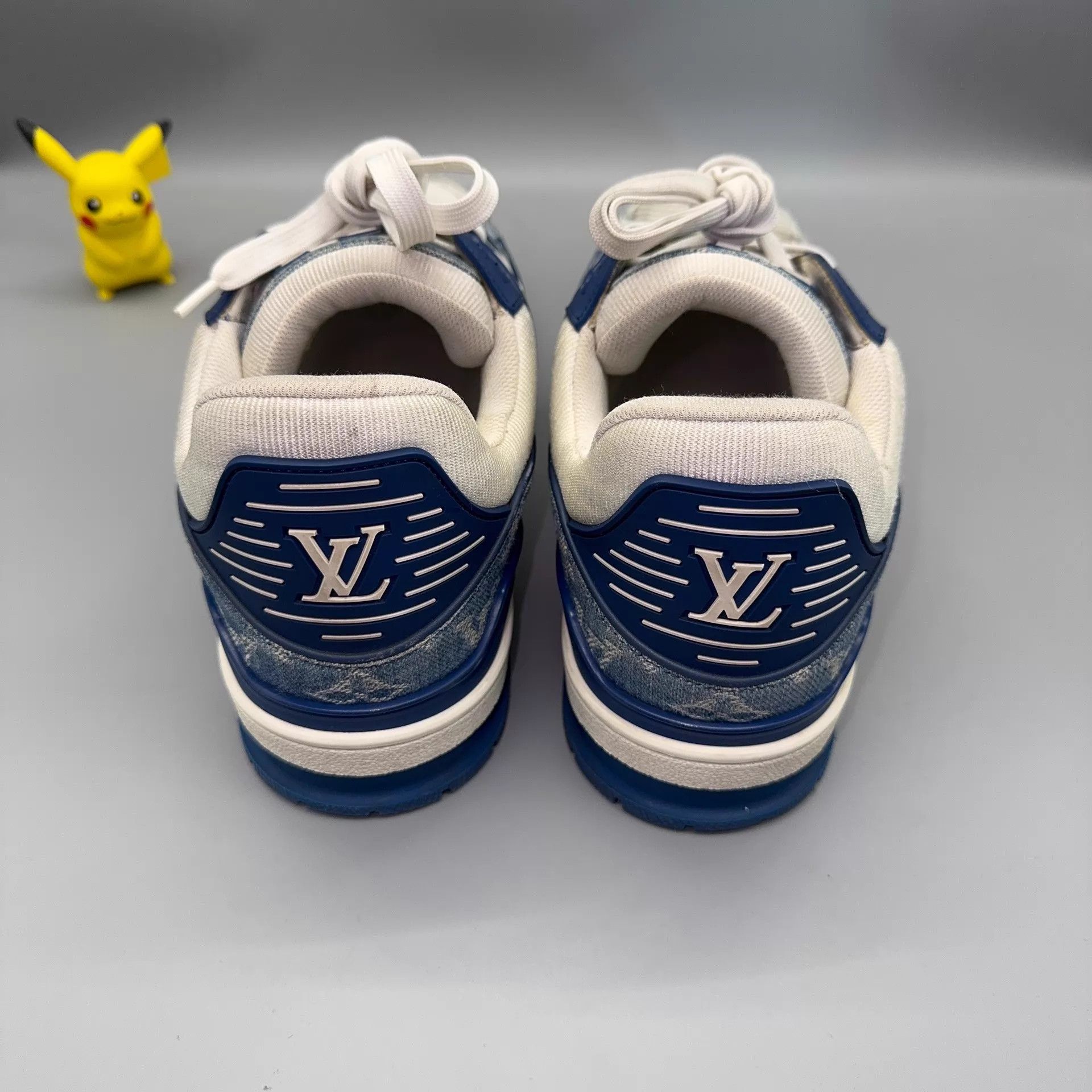 Louis Vuitton LOUIS VUITTON Trainer Blue & White 42.5 Size US 9.5 / EU 42-43 - 3 Thumbnail