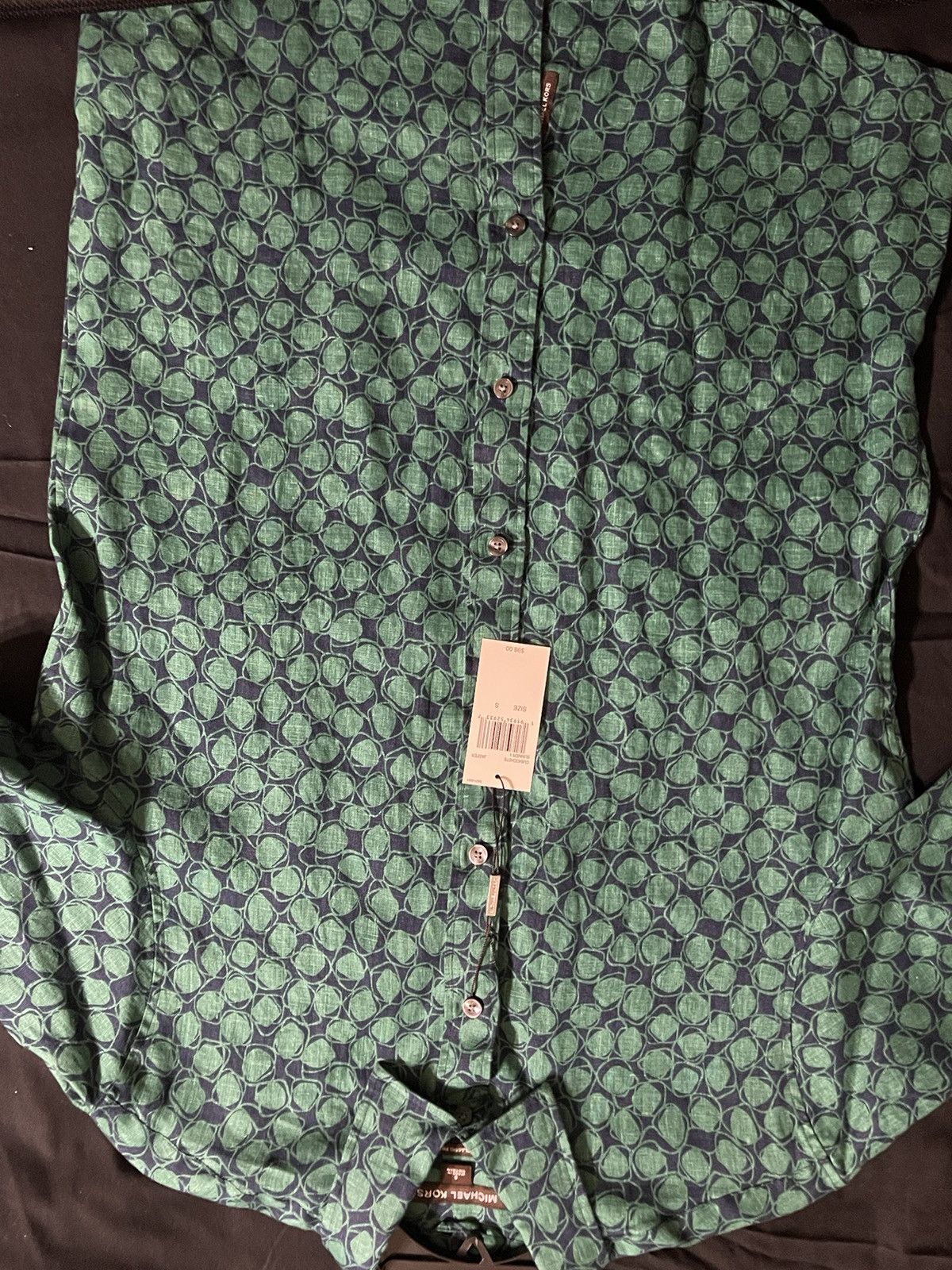 Michael Kors Michael Kors Men's Short Sleeve Shirt, Color: Jasper Size US M / EU 48-50 / 2 - 3 Thumbnail