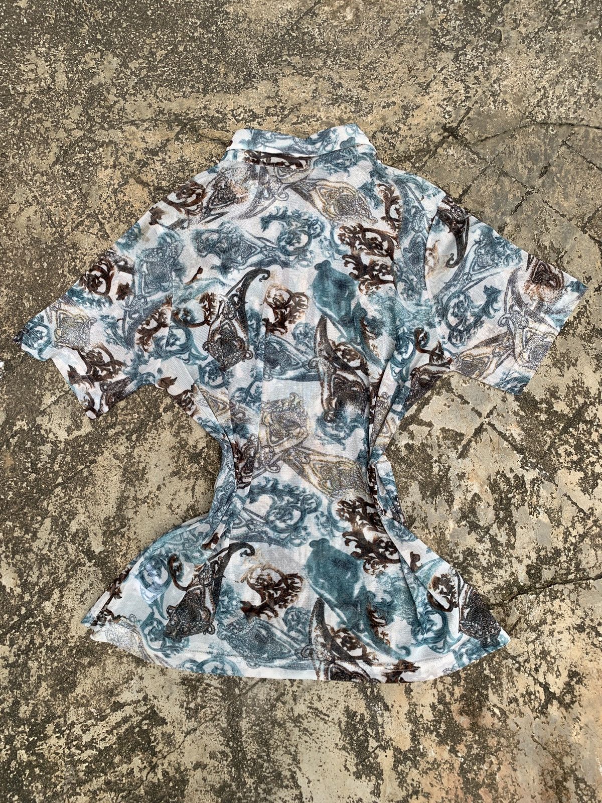 Japanese Brand × Seditionaries y2k Clara Yoon Korea Paisley Grunge Graphic Mesh Top Size M / US 6-8 / IT 42-44 - 2 Thumbnail