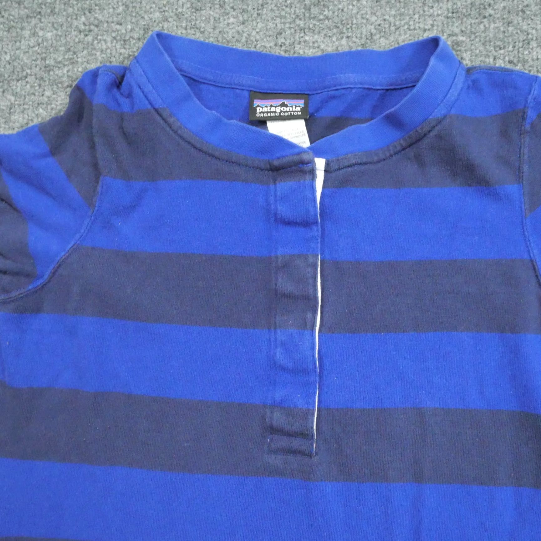 Patagonia Patagonia Shirt Dress Womens Small Blue Striped 3/4 Sleeve Round Neck Pullover Knee Length Casual Size S / US 4 / IT 40 - 4 Thumbnail