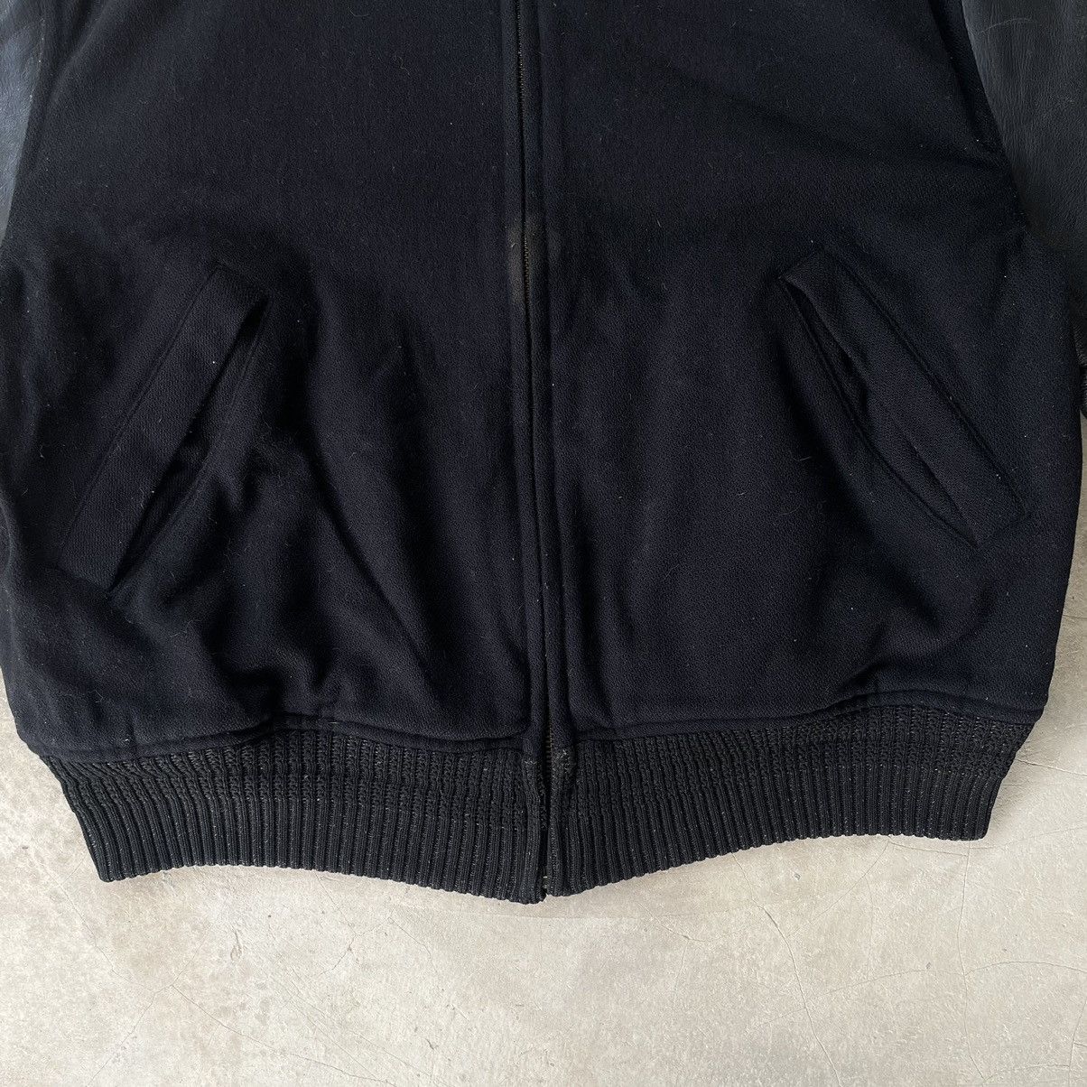 Issey Miyake JunMen By Jun Takahashi Sleeve Leather Varsity Bomber Jacket Size US M / EU 48-50 / 2 - 6 Thumbnail