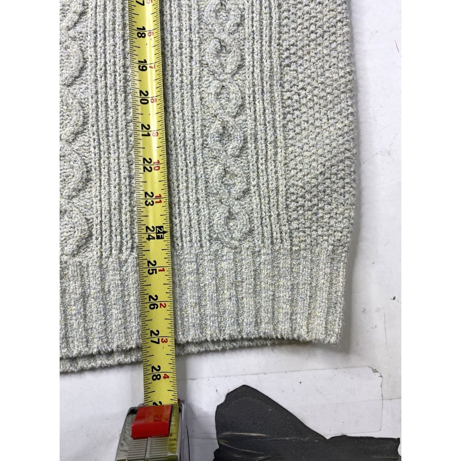 Beams Plus Beams Plus Mens Sweater Vest Cable-Knit V-Neck Multicolor Large Cotton Linen Blend Size US L / EU 52-54 / 3 - 4 Thumbnail