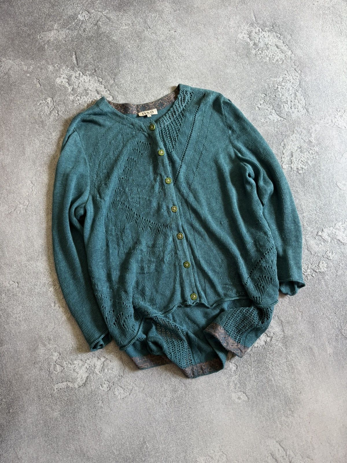 Vintage Ivko Button Up Cardigan Knitwear Sweater Size 42 Jumper Size M / US 6-8 / IT 42-44 - 2 Thumbnail