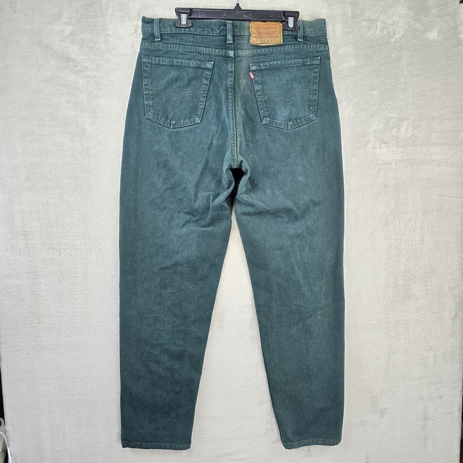 Levi's Vintage Levis Jeans Mens 36x32 (Fits 35x31) Green 550 90s Size US 36 / EU 52 - 7 Thumbnail