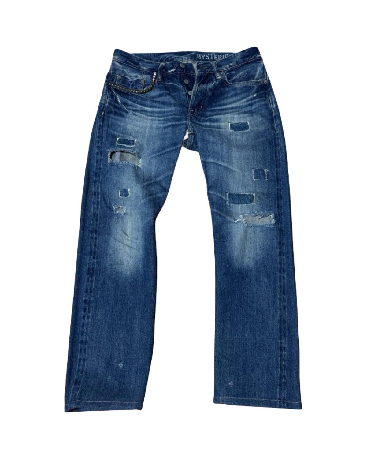 Hysteric Glamour Hysteric Glamour 🇯🇵 Komado Patch Work Studded Denim Jeans Size US 30 / EU 46 - 1 Thumbnail