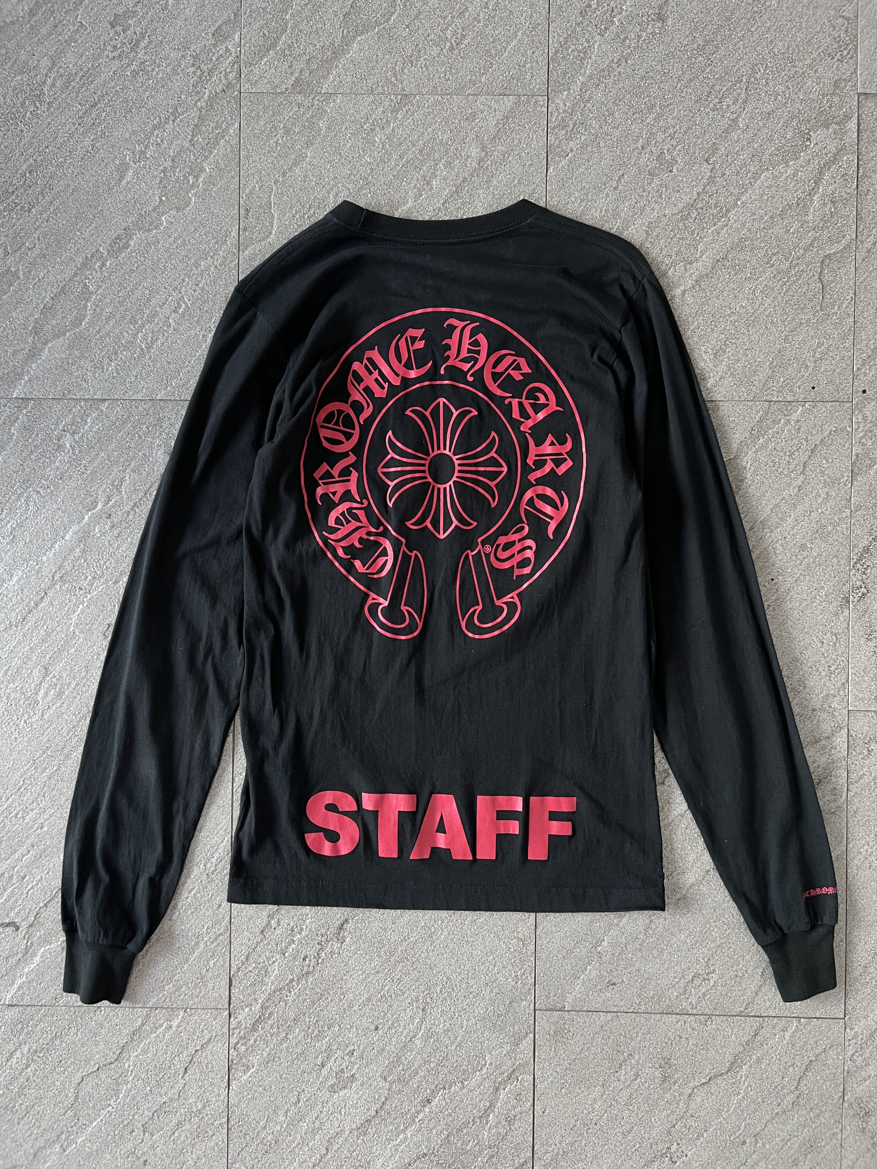 Chrome Hearts Chrome Hearts Staff L/S Pocket Tee Black Red Small Size US S / EU 44-46 / 1 - 1 Thumbnail