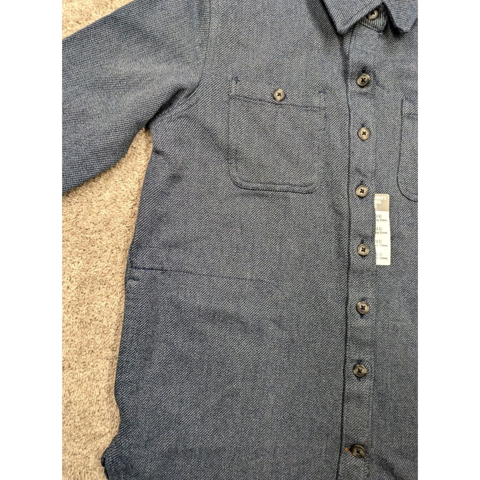 Carhartt Carhartt Women Blue Shirt Jacket Shacket Medium LOOSE Fit Side Pocket Casual Workwear Cotton NWT Size M / US 6-8 / IT 42-44 - 3 Thumbnail