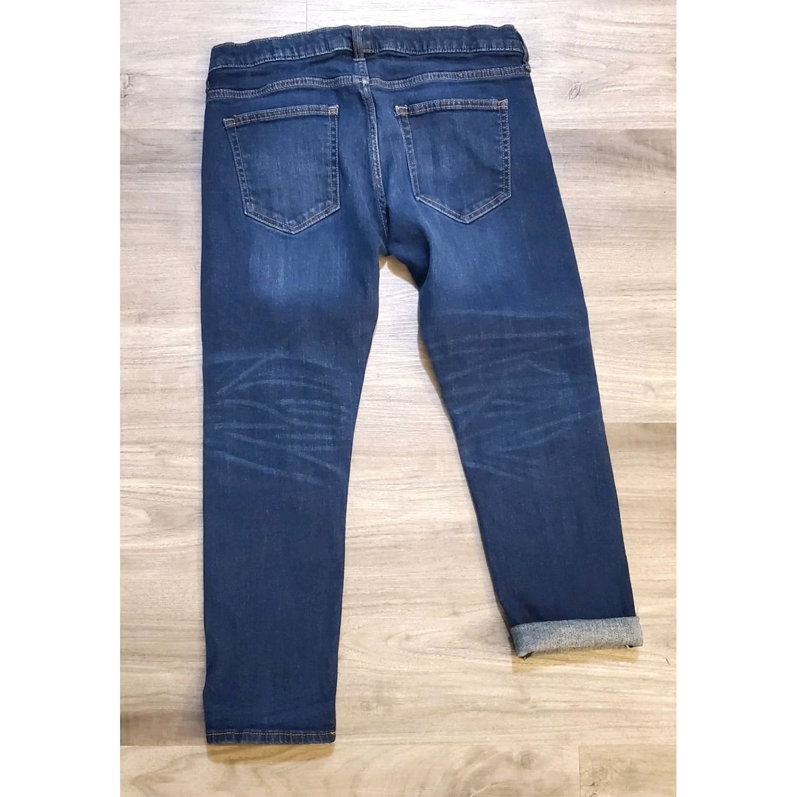 Gap Gap Best Girlfriend Stretch Selvedge Denim Womens Size 27P Dark Wash Size ONE SIZE - 4 Thumbnail
