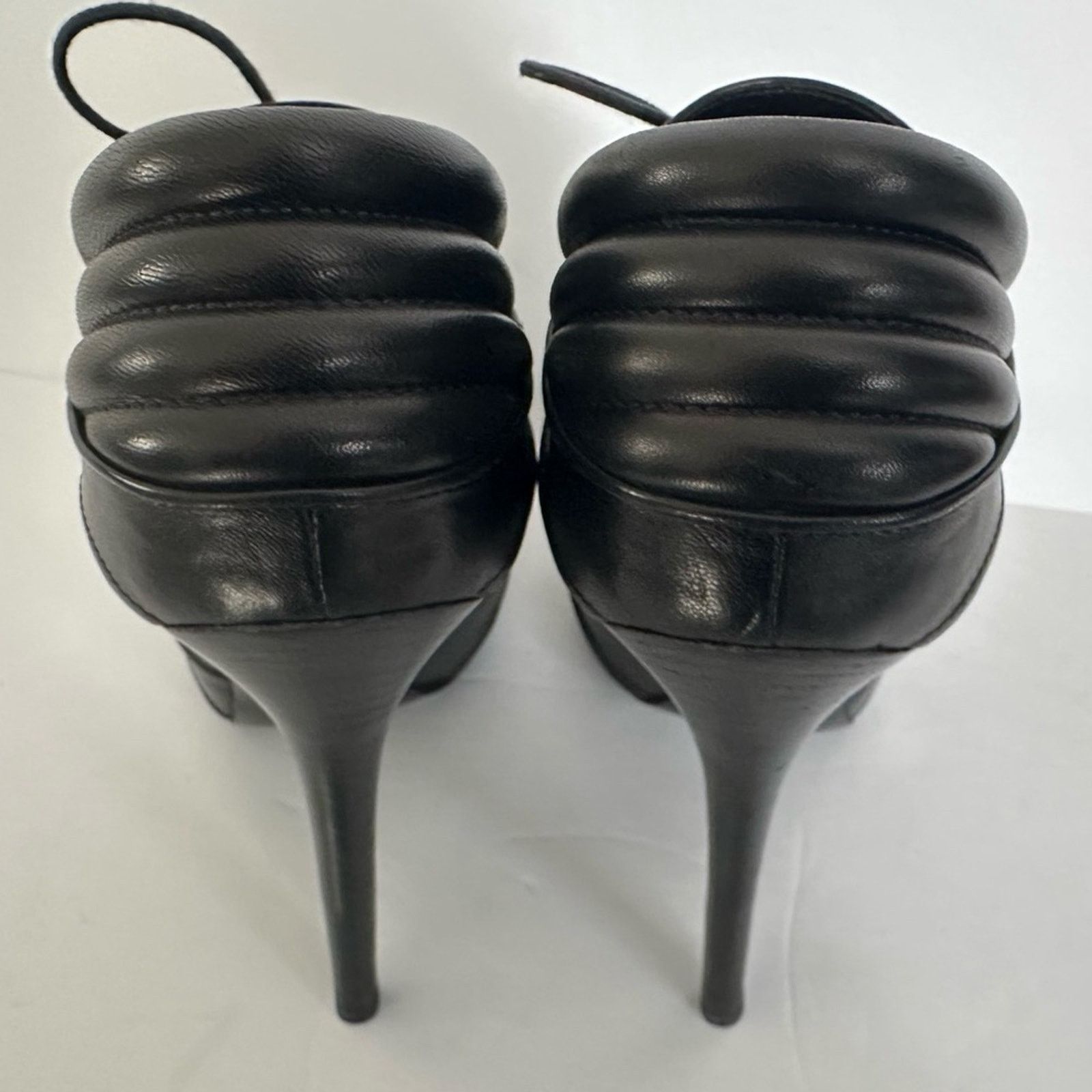 Alexander McQueen Studded Biker Booties Black IT 38 US 8 Stiletto Lace / Zip Size US 8 / IT 38 - 11 Thumbnail