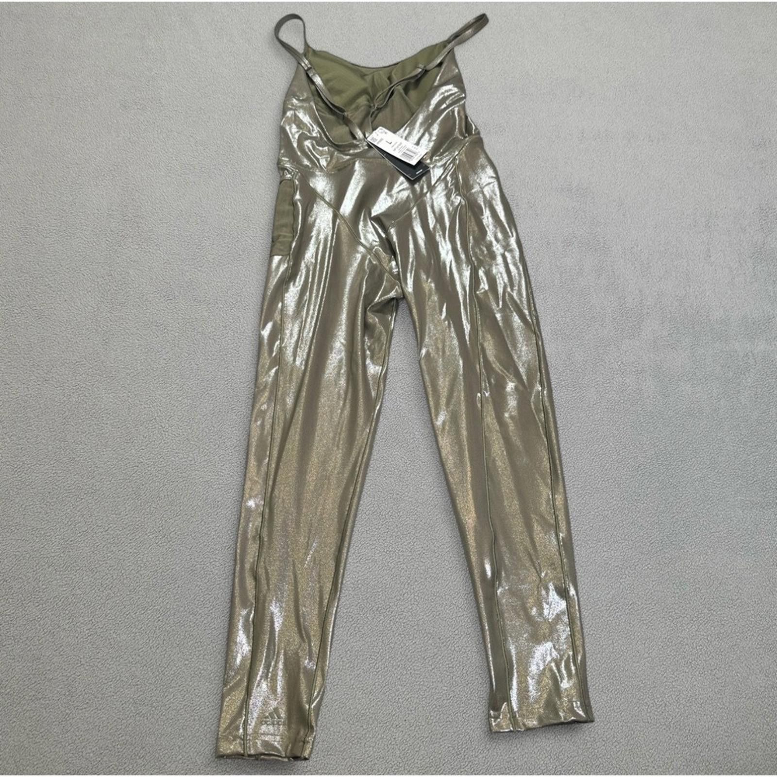 Other NWT Adidas Ivy Park Metallic Catsuit Women L Jumpsuit Shiny Size 36" / US 14 / IT 50 - 2 Thumbnail