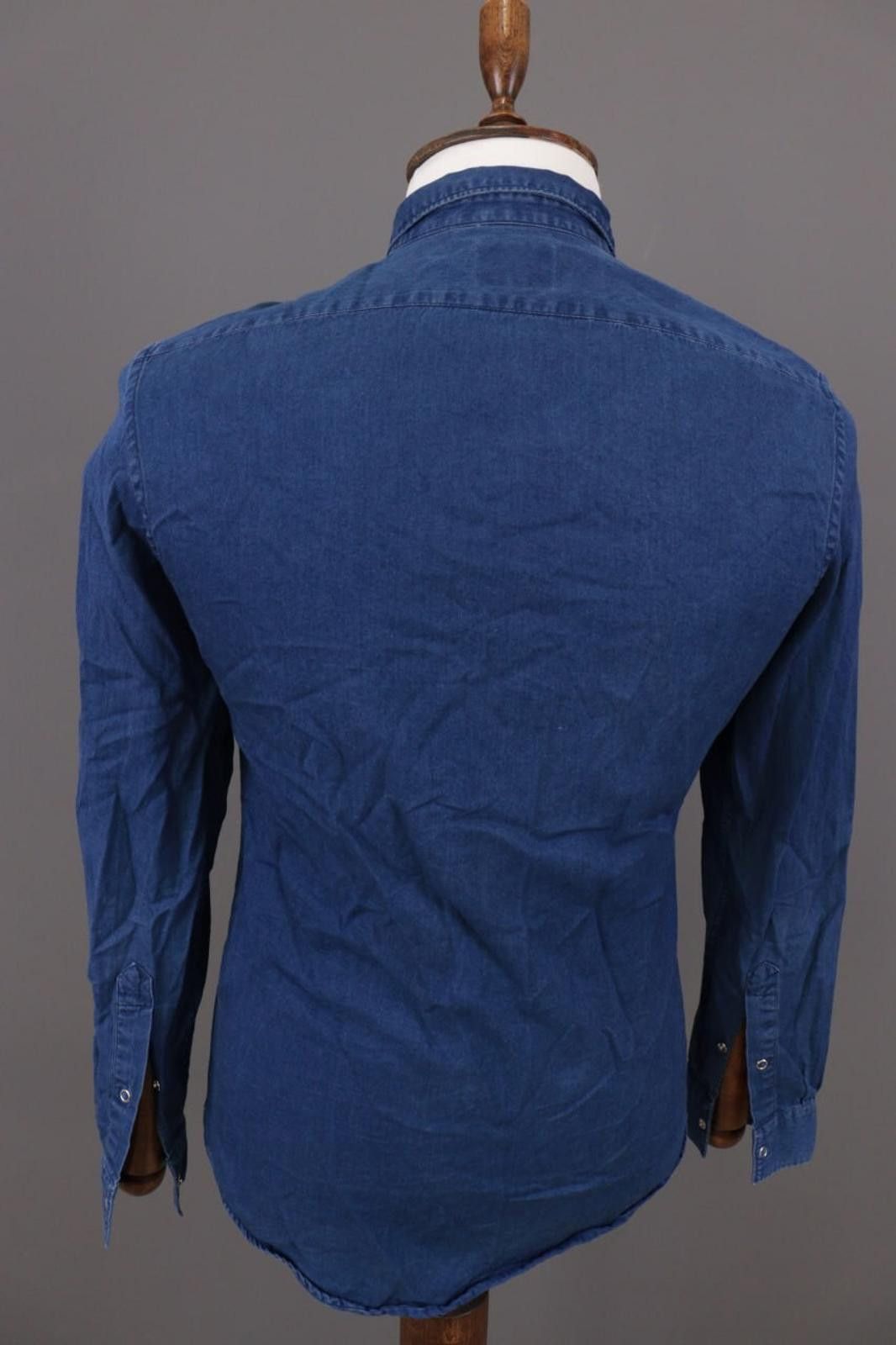 Acne Studios Acne Blue Denim Long Sleeve Snap Down Shirt Size 46 S Size US M / EU 48-50 / 2 - 12 Thumbnail