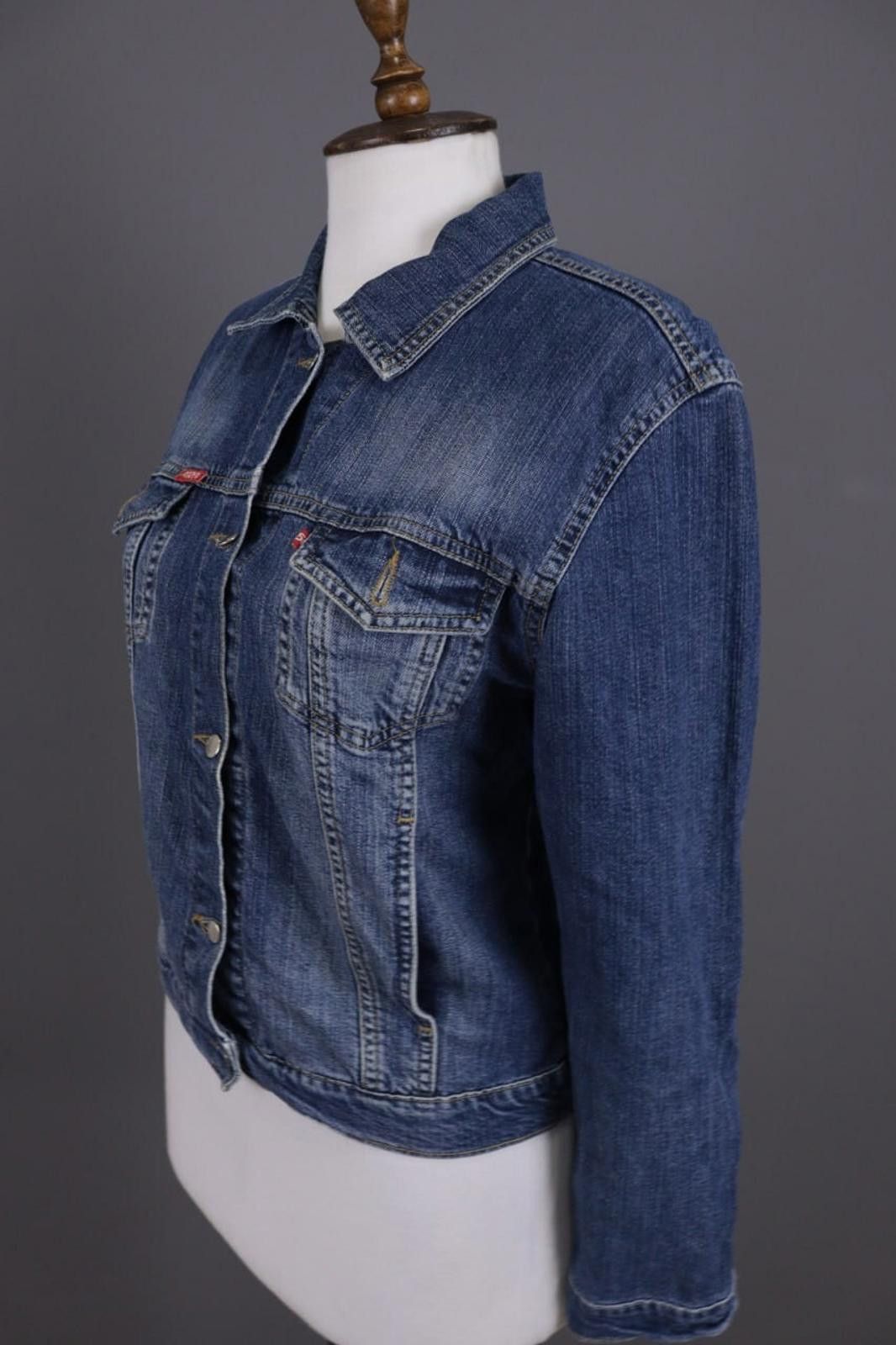 Designer Miss Sixty Blue Denim Button Down Trucker Jacket Size XL Size XL / US 12-14 / IT 48-50 - 5 Thumbnail