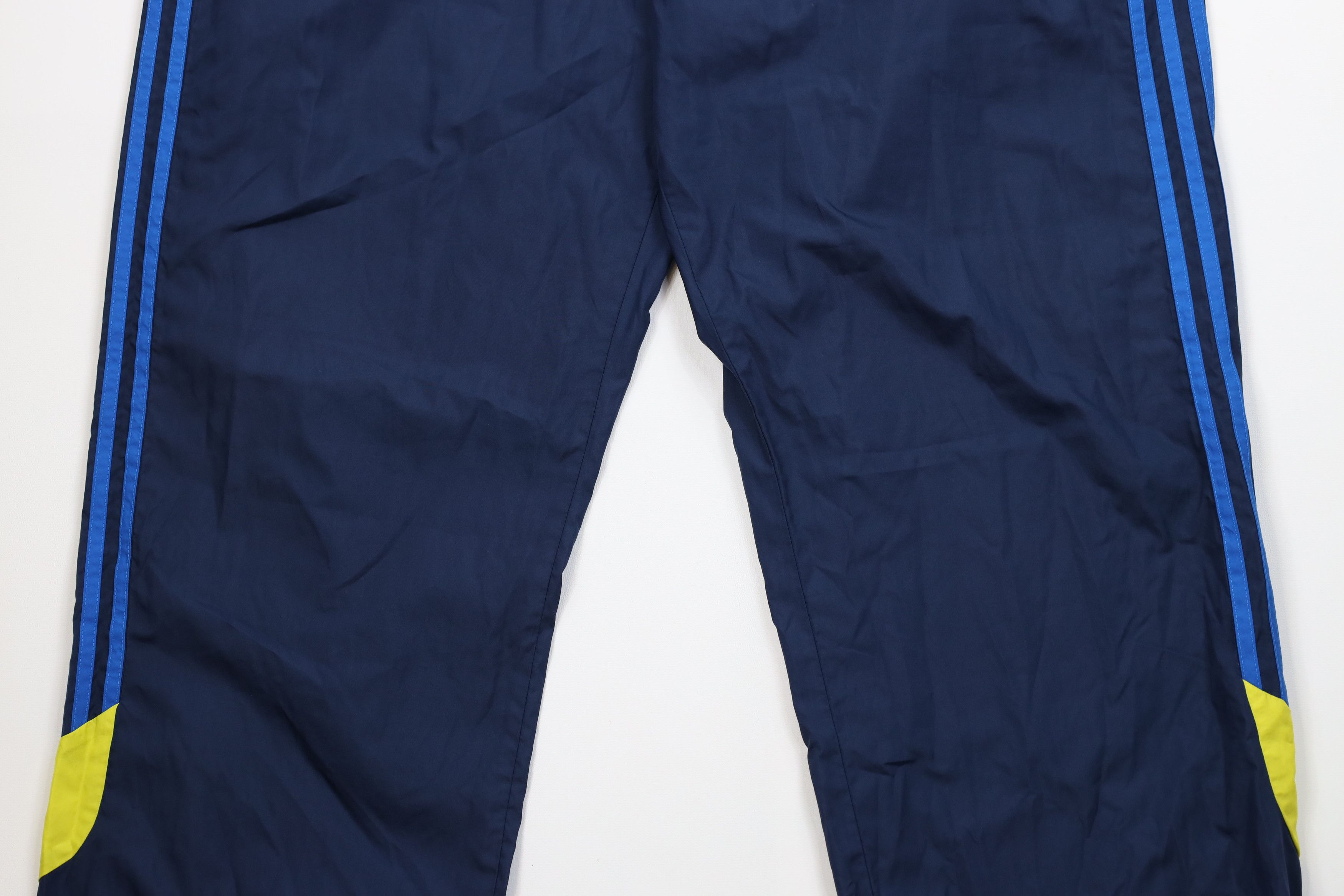 Adidas Vintage Y2K Adidas Striped Wide Leg Windbreaker Pants Blue Size US 38 / EU 54 - 3 Thumbnail