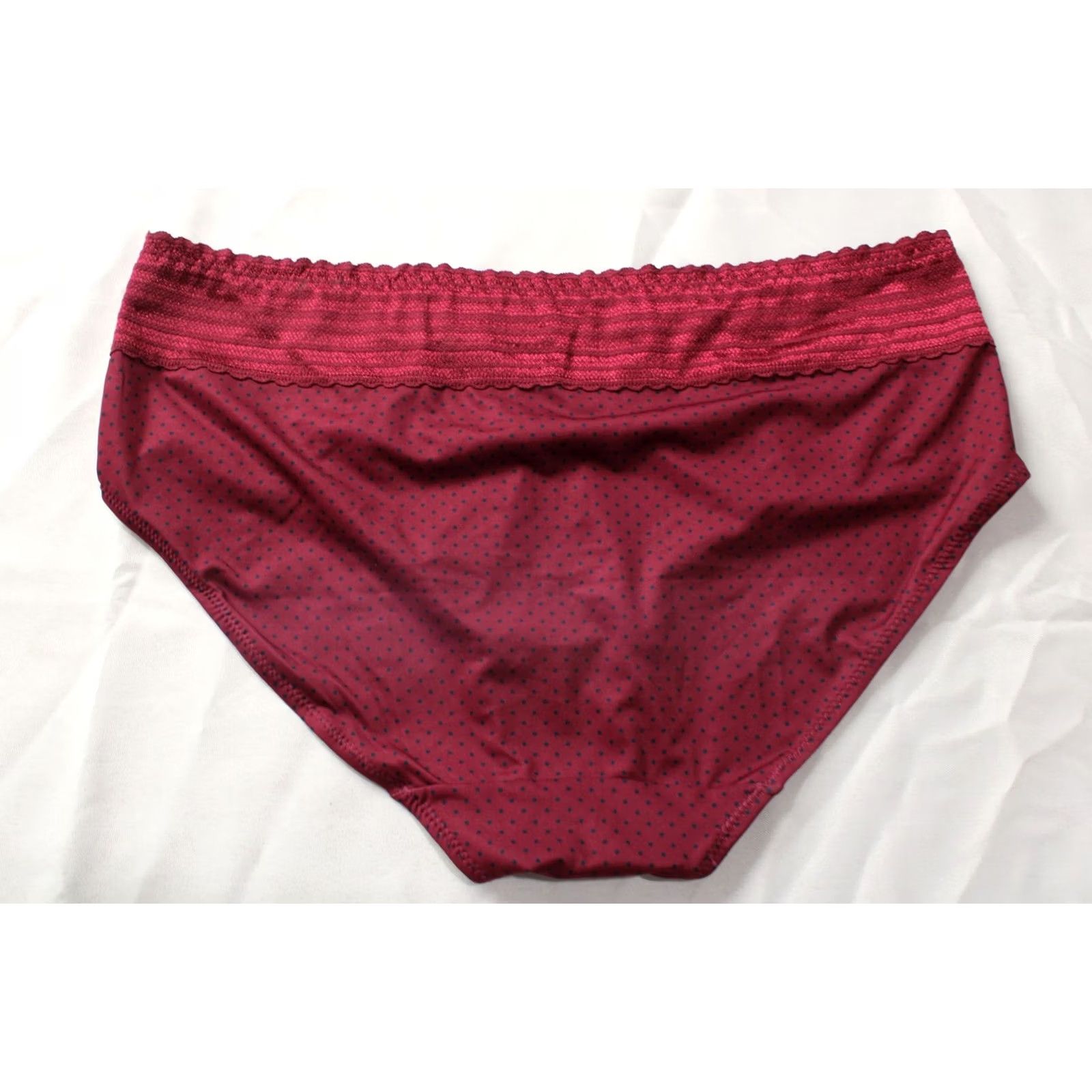 Vintage Warners Women's Microfiber Hipster With Lace Purple Fig Size XL ZG3 Size ONE SIZE - 2 Thumbnail