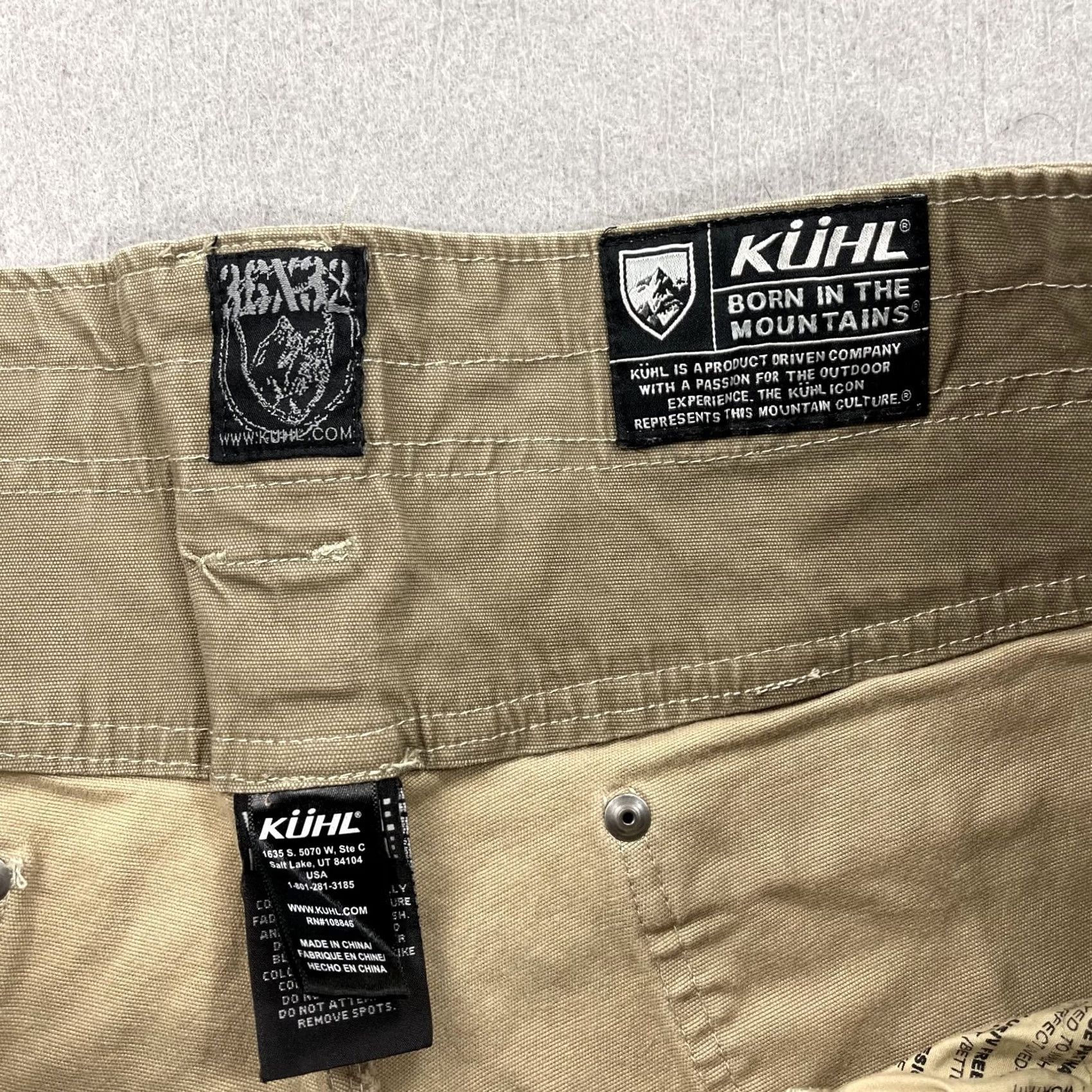 Vintage Kuhl Pants Mens 36x32 Brown Patinadye Kanvus Legendary Workwear Heavy Shirt Size US 36 / EU 52 - 5 Thumbnail