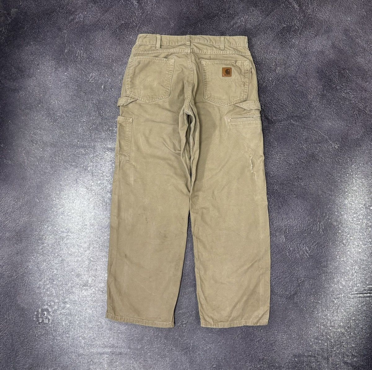 Carhartt Vintage Carhartt USA Cream Work Hype Baggy Pants Size US 33 - 1 Thumbnail