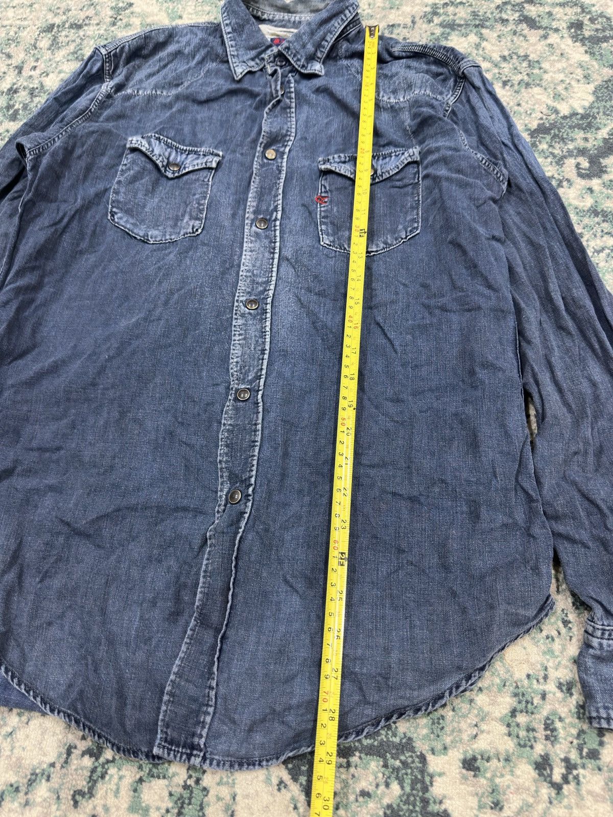 45rpm 45rpm Japan Western Denim Wash Button Up Shirt Size US M / EU 48-50 / 2 - 8 Thumbnail