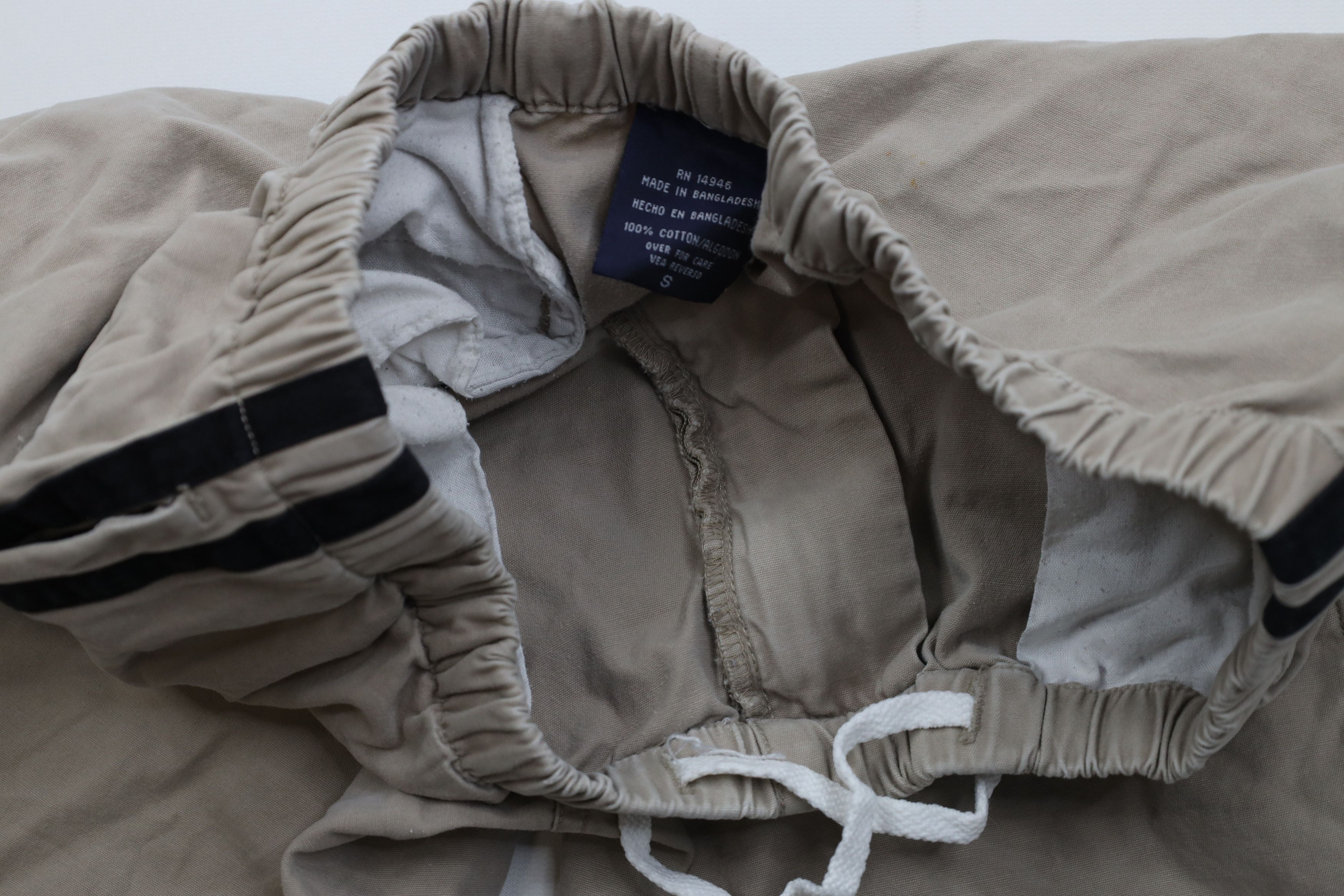 Vintage Vintage 90s Streetwear Striped Above Knee Cargo Shorts Beige Size US 30 / EU 46 - 8 Thumbnail