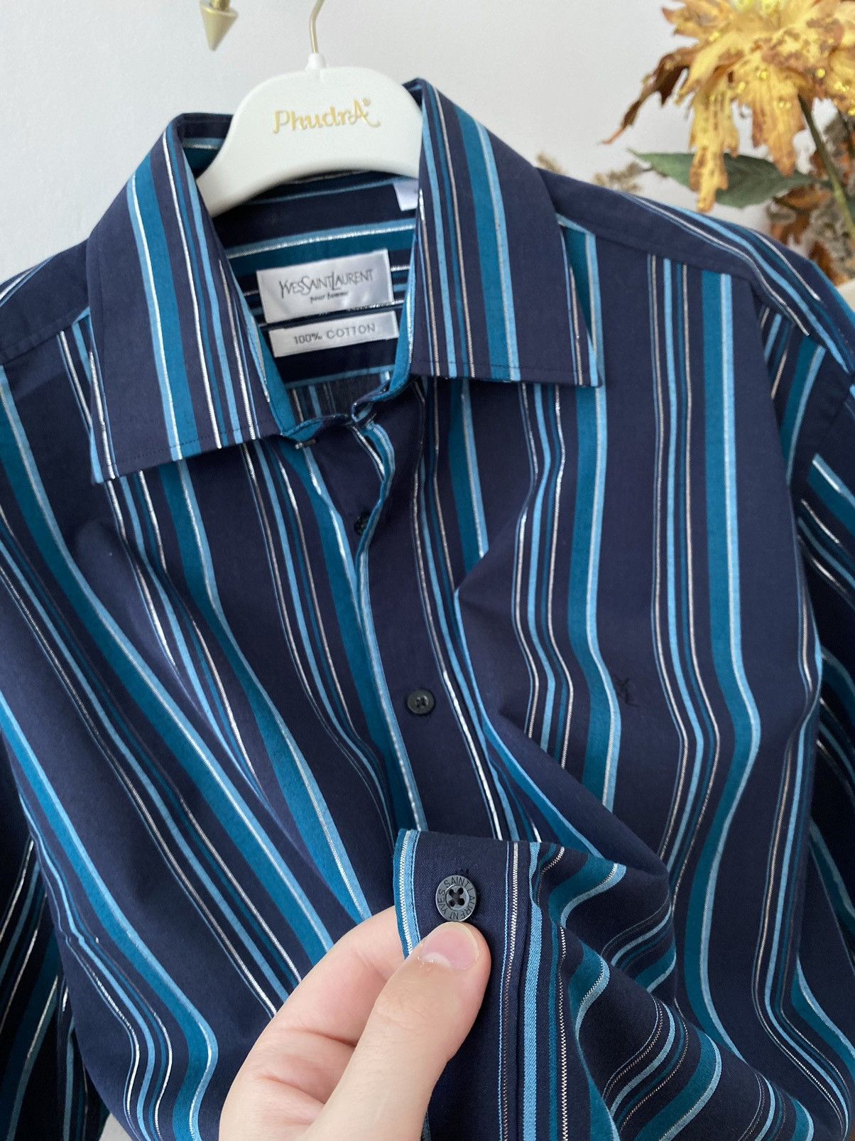Yves Saint Laurent Vintage Yves Saint Laurent YSL Short Sleeve Button Up Shirt Size US XL / EU 56 / 4 - 3 Thumbnail