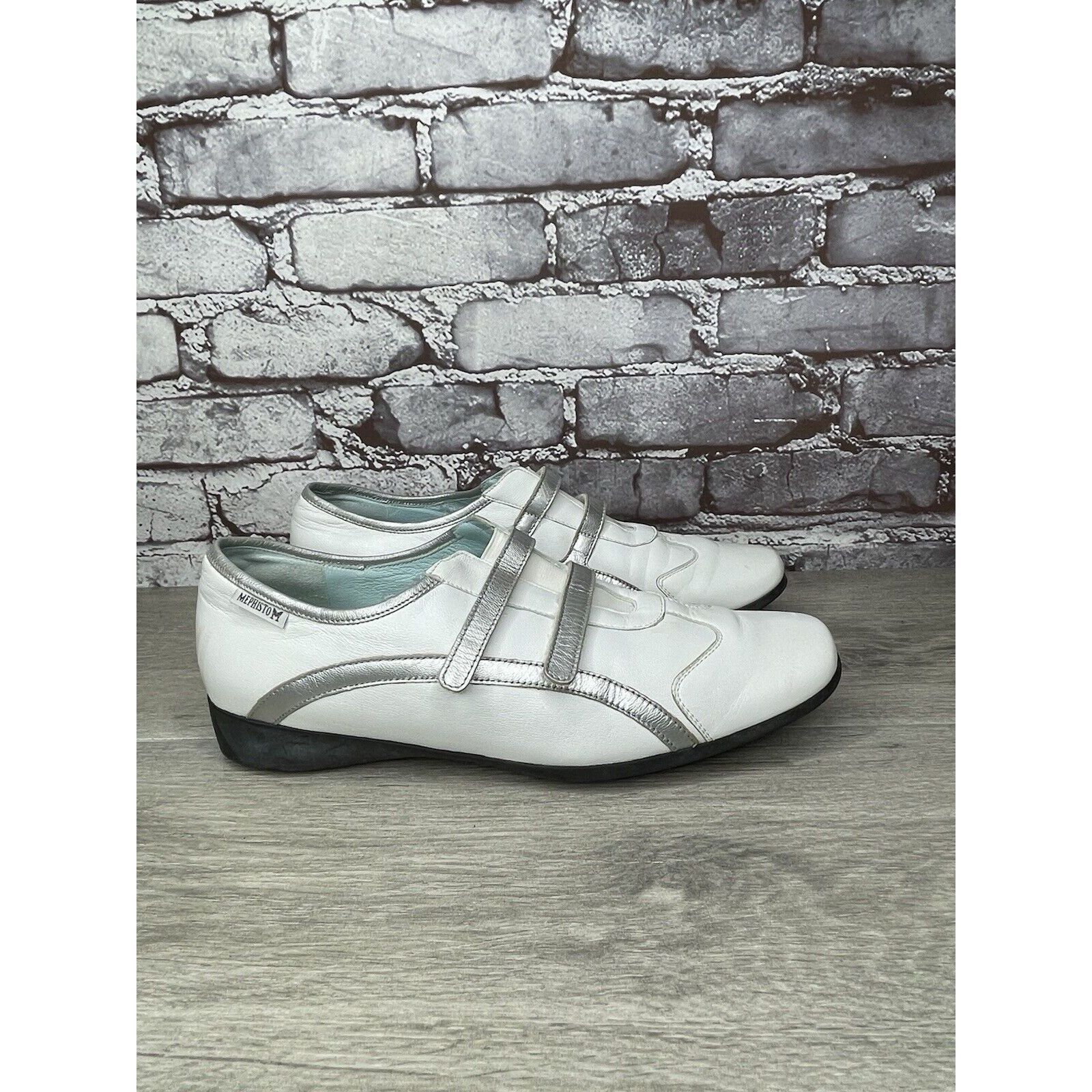 Mephisto Mephisto Cool Air White Leather Strap Driving Loafers Shoes Size US 10 / IT 40 - 13 Thumbnail