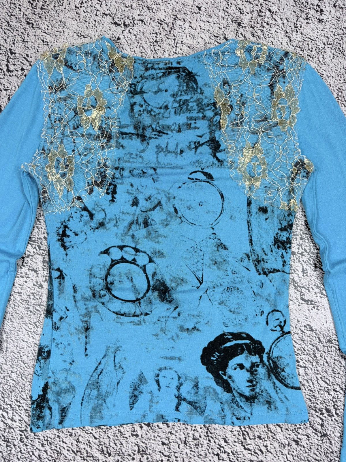 Japanese Brand Vintage Gianfranco Ferre Y2K Lace Mesh Longsleeve Size M / US 6-8 / IT 42-44 - 8 Thumbnail