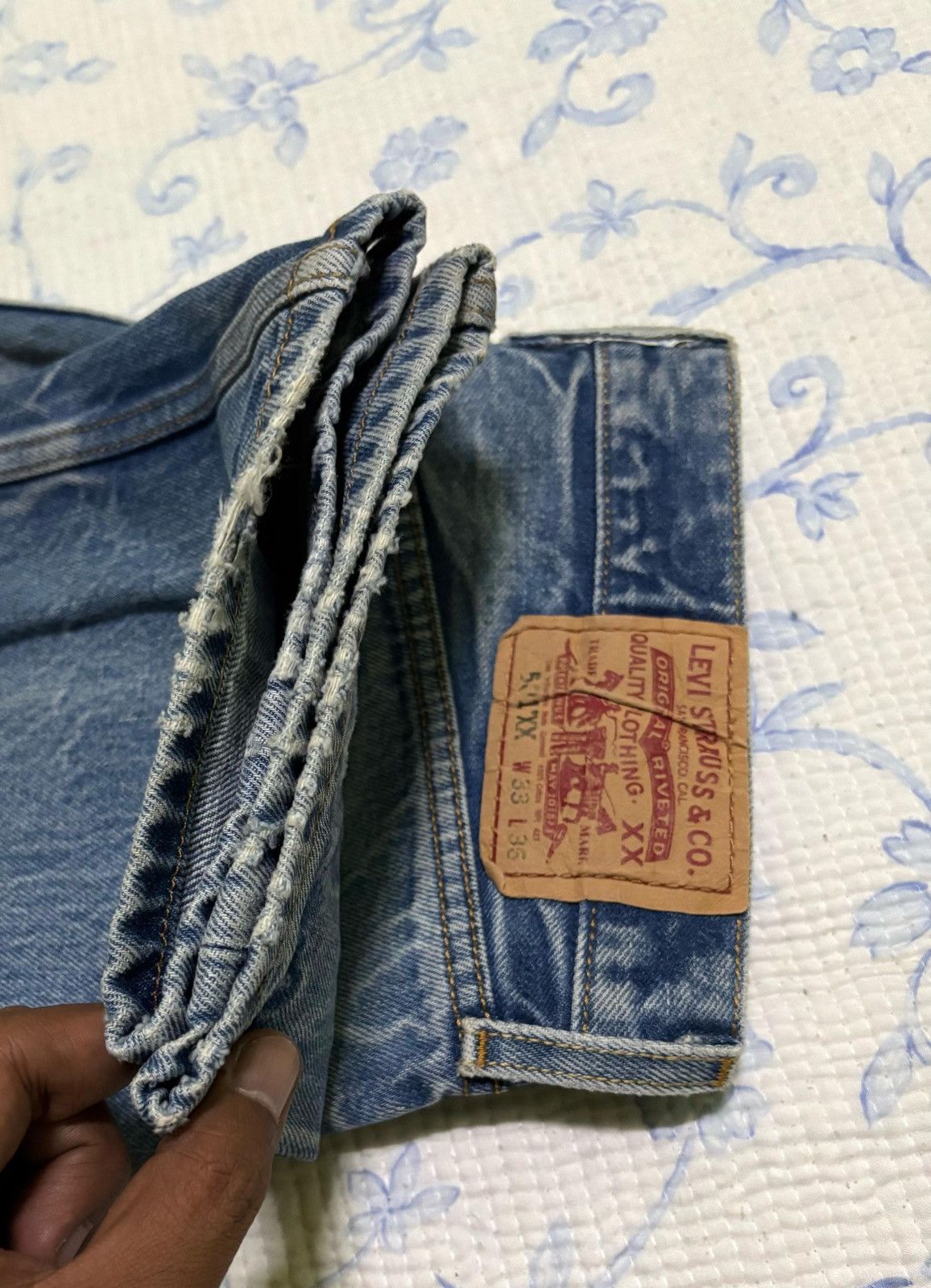 Levi's × Levi's Vintage Clothing Levis 501 Distressed Denim Pant Size US 32 / EU 48 - 14 Thumbnail