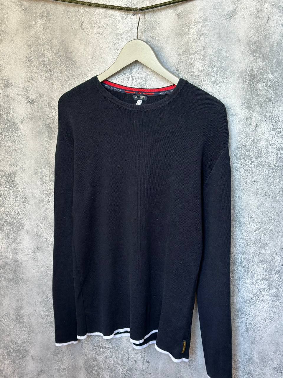 Armani Armani Jeans Vintage Sweater Navy Jumper Stripes Pullover Size US XL / EU 56 / 4 - 1 Thumbnail