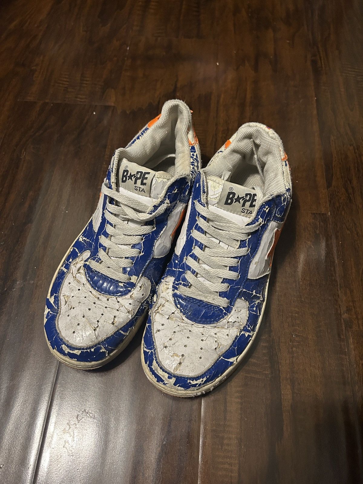Bape ORANGE AND BLUE BEATER BAPES Size US 8.5 / EU 41-42 - 2 Thumbnail