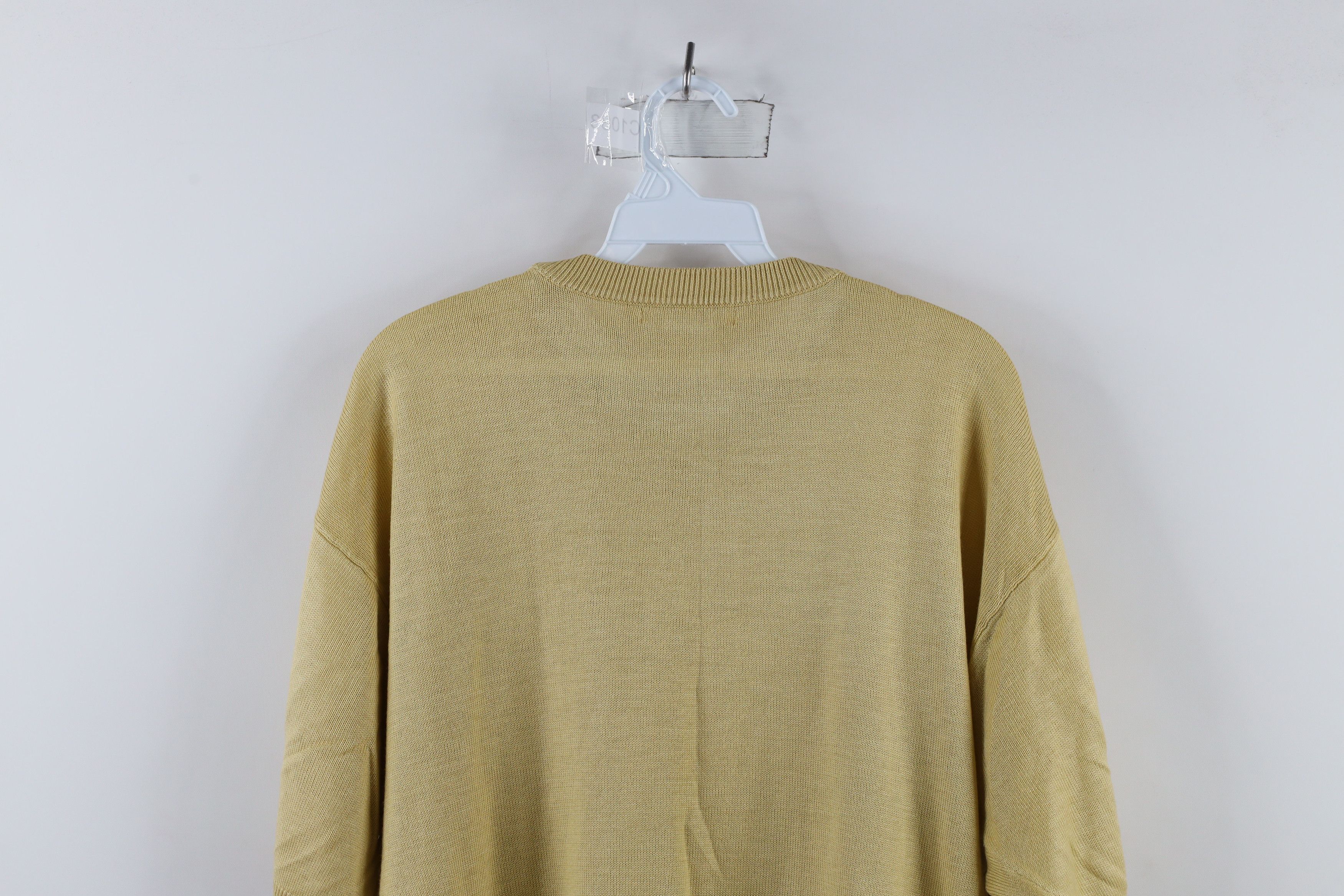 Vintage Vintage 90s Streetwear Knit Short Sleeve Sweater Gold Size US XL / EU 56 / 4 - 8 Thumbnail