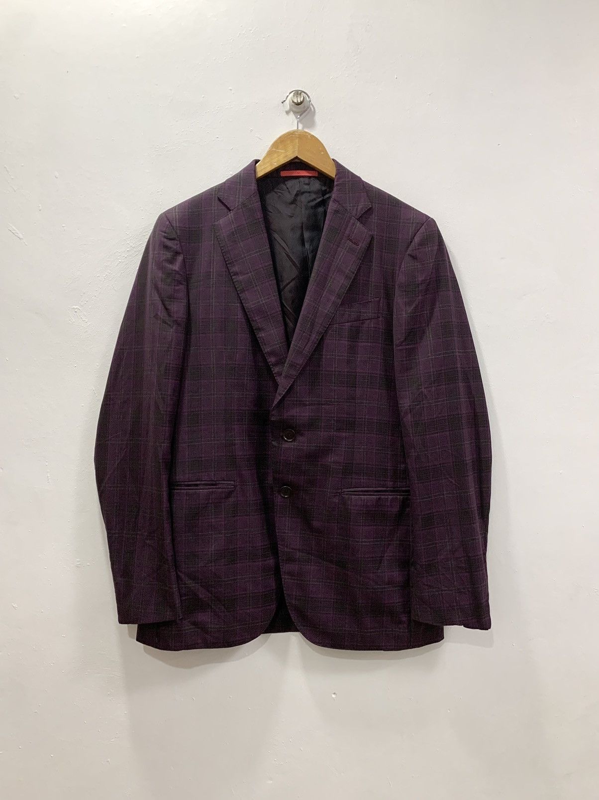 Isaia Napolii ISAIA NAPOLI GREGORY PLAID PATTERN TAILORED JACKET Size 46R - 1 Thumbnail